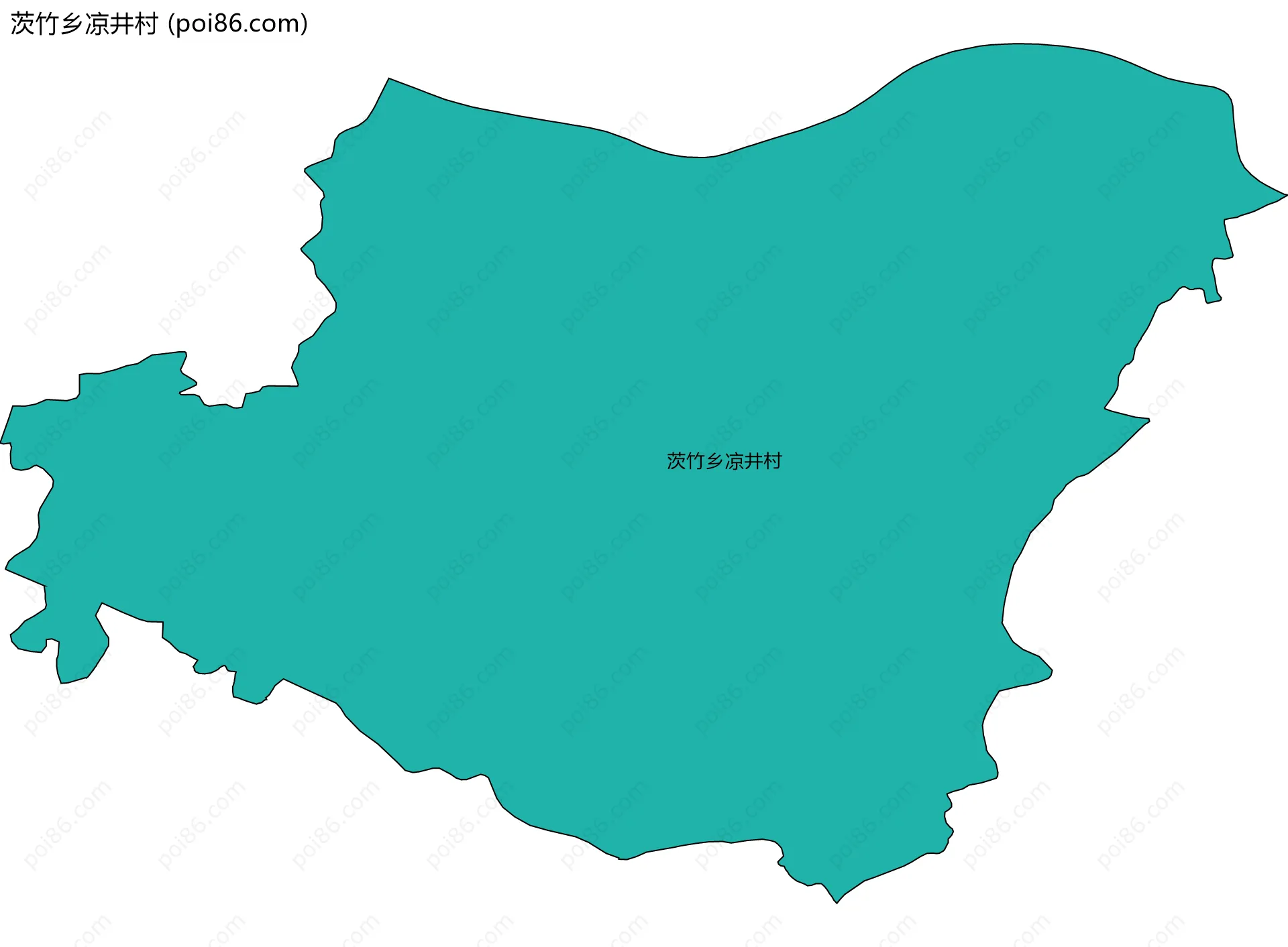 茨竹乡凉井村边界地图