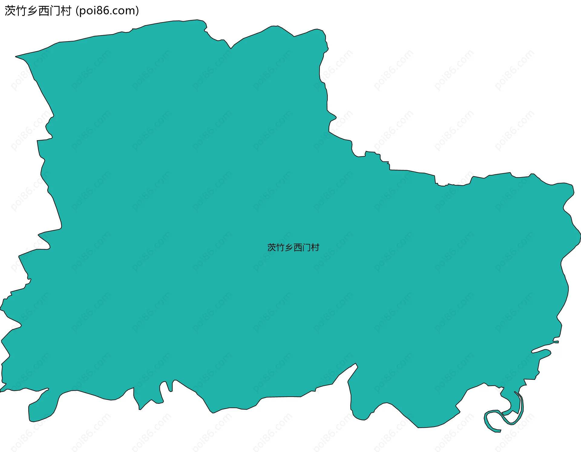 茨竹乡西门村边界地图