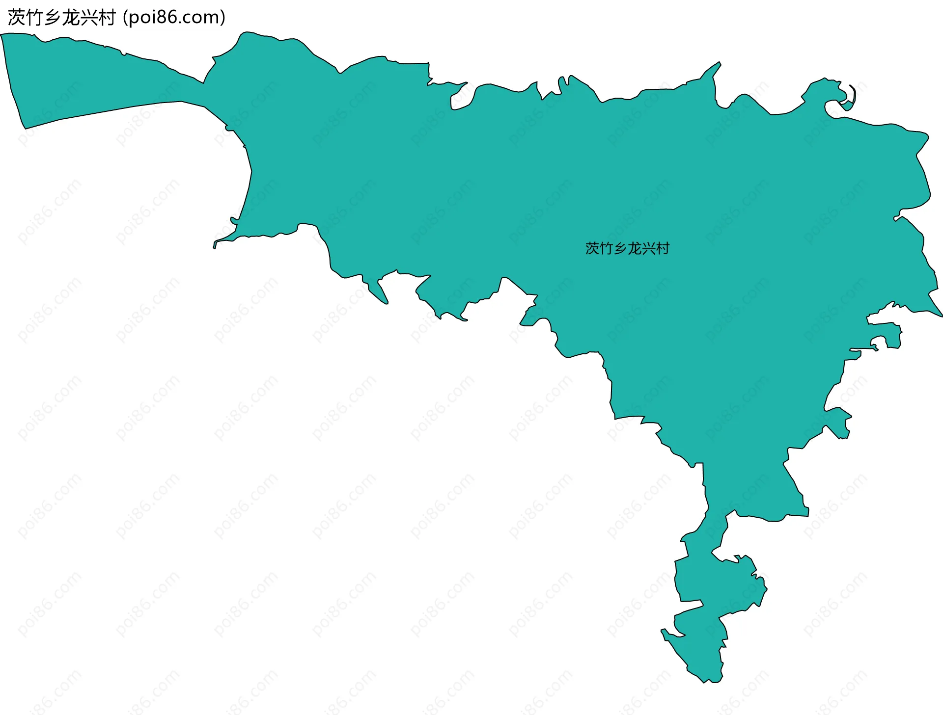 茨竹乡龙兴村边界地图