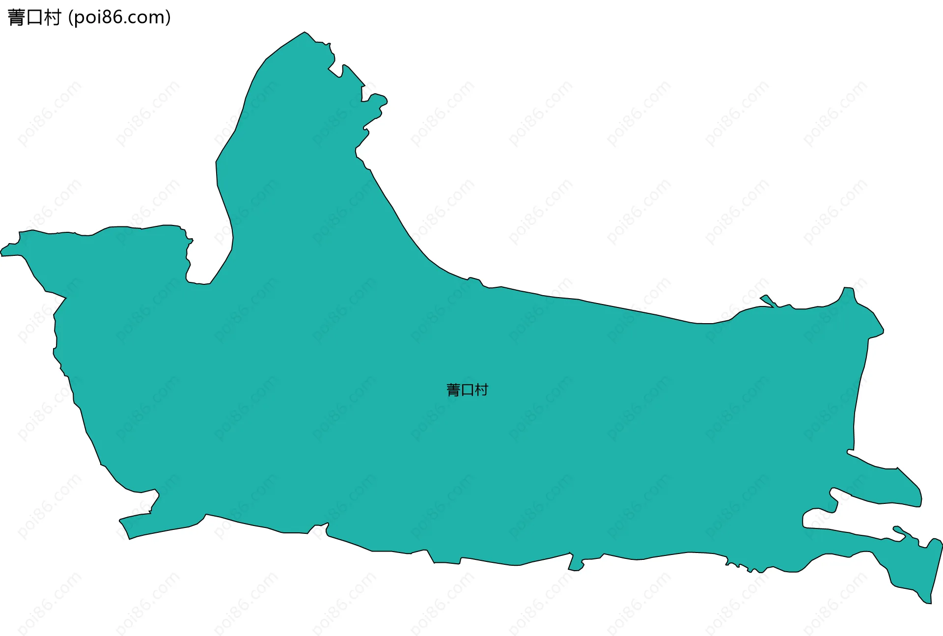 菁口村边界地图