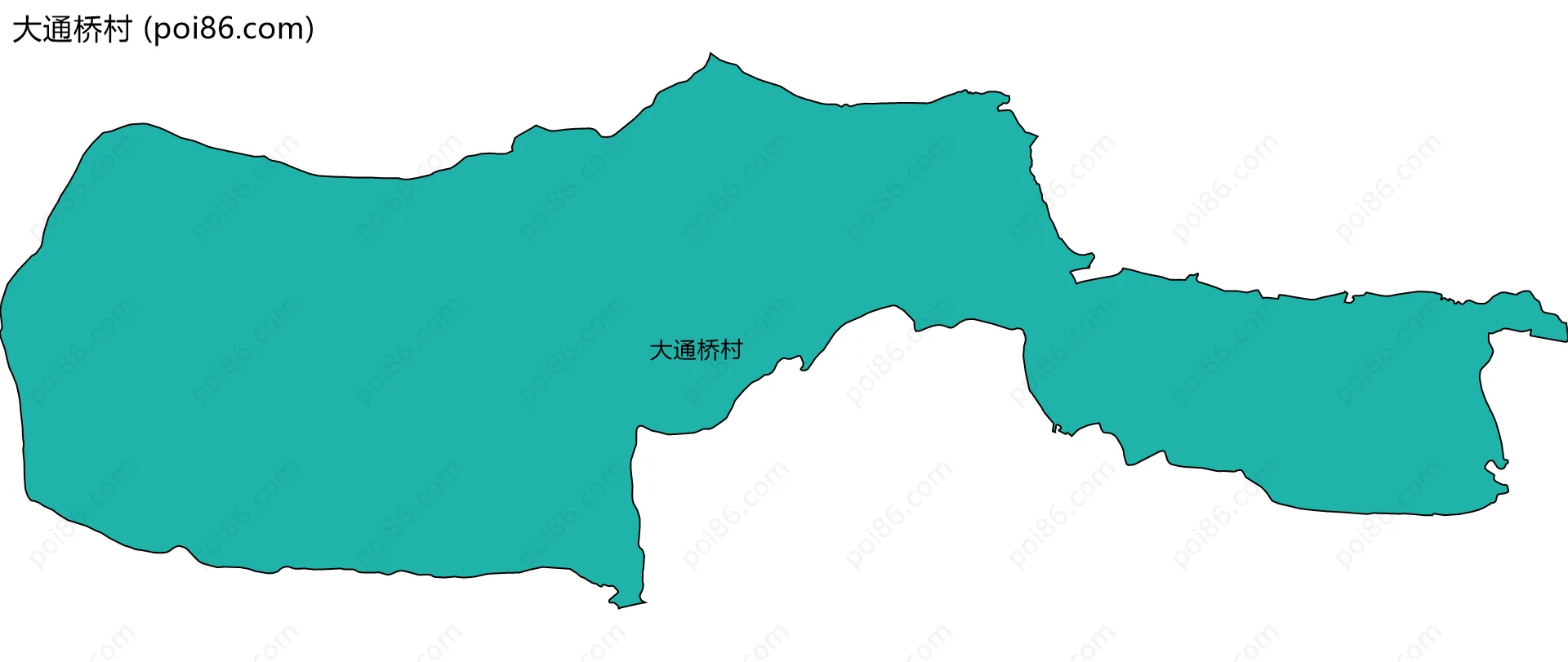 大通桥村边界地图