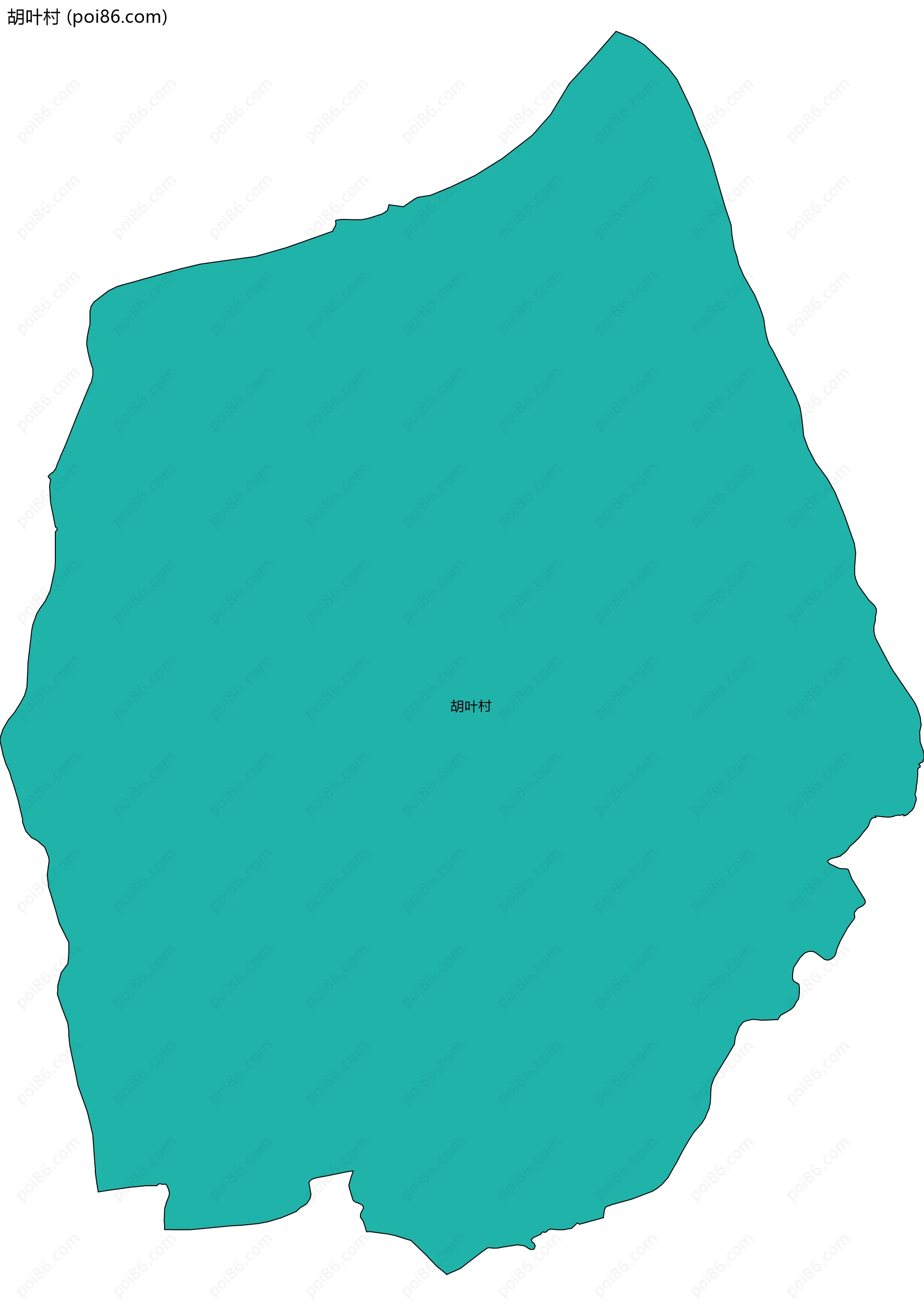 胡叶村边界地图