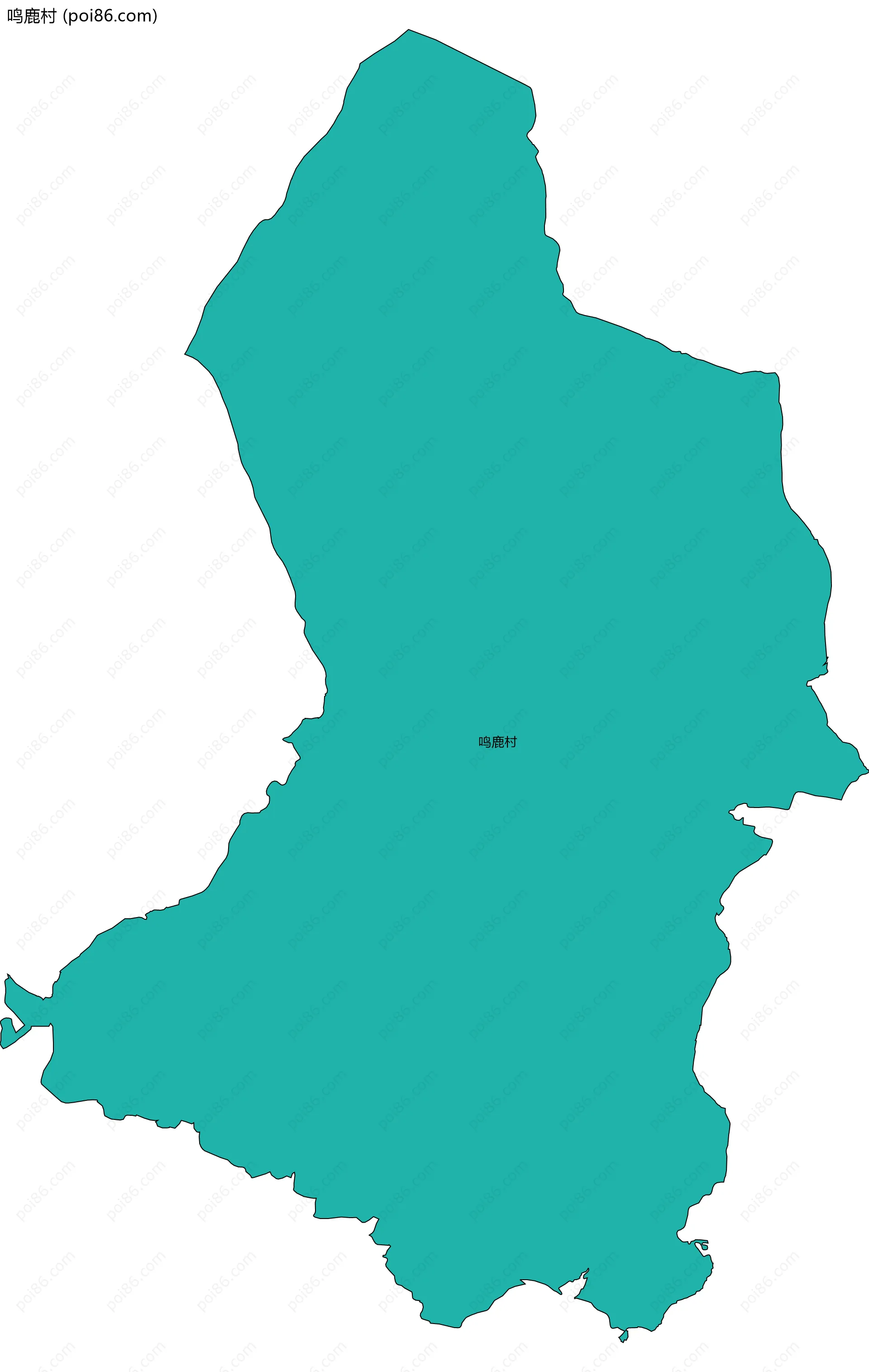 鸣鹿村边界地图