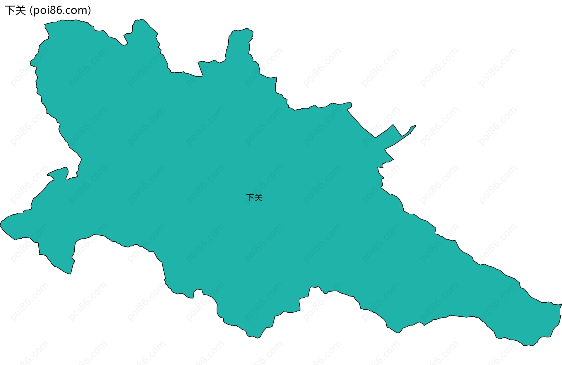 下关边界地图