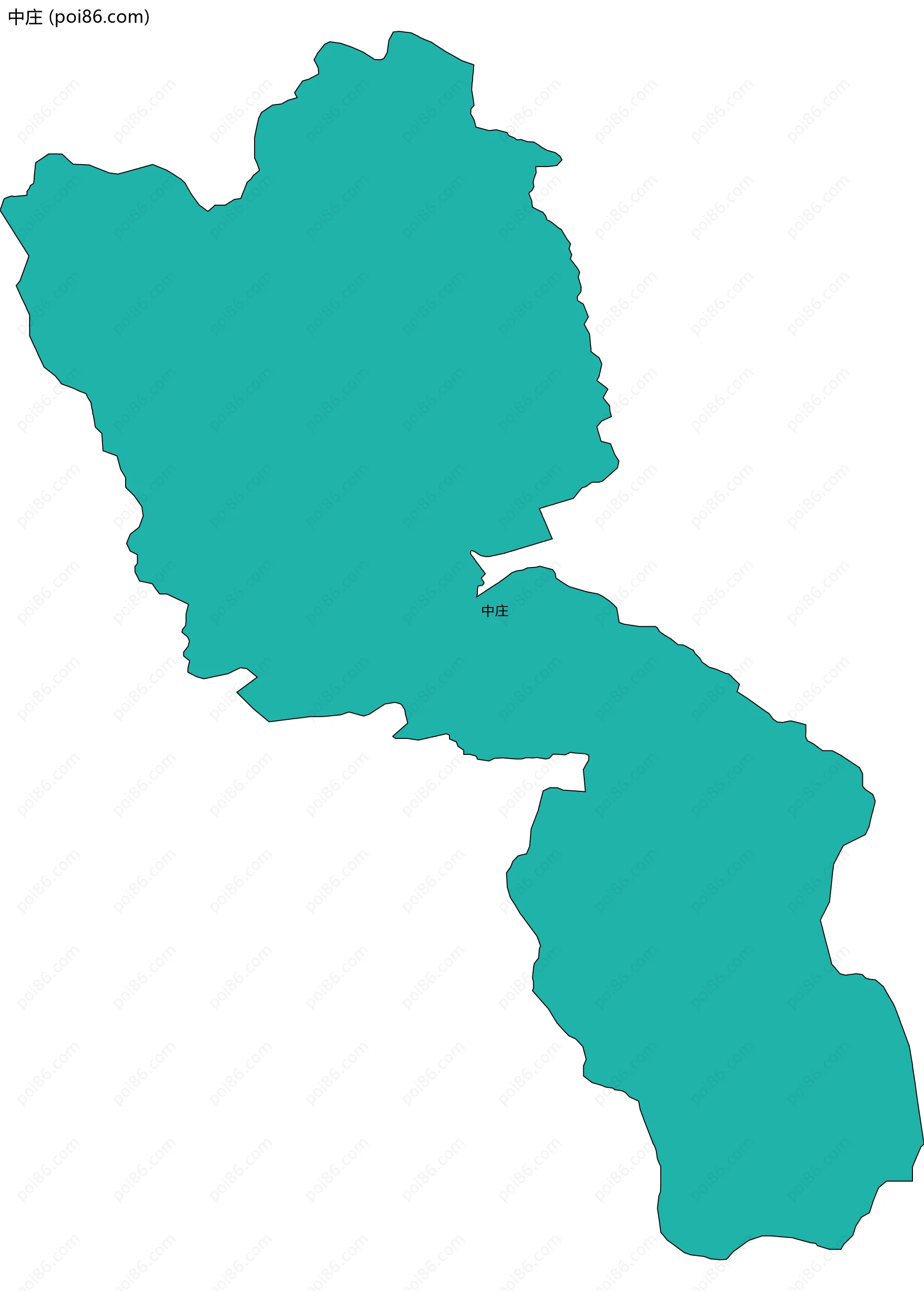 中庄边界地图