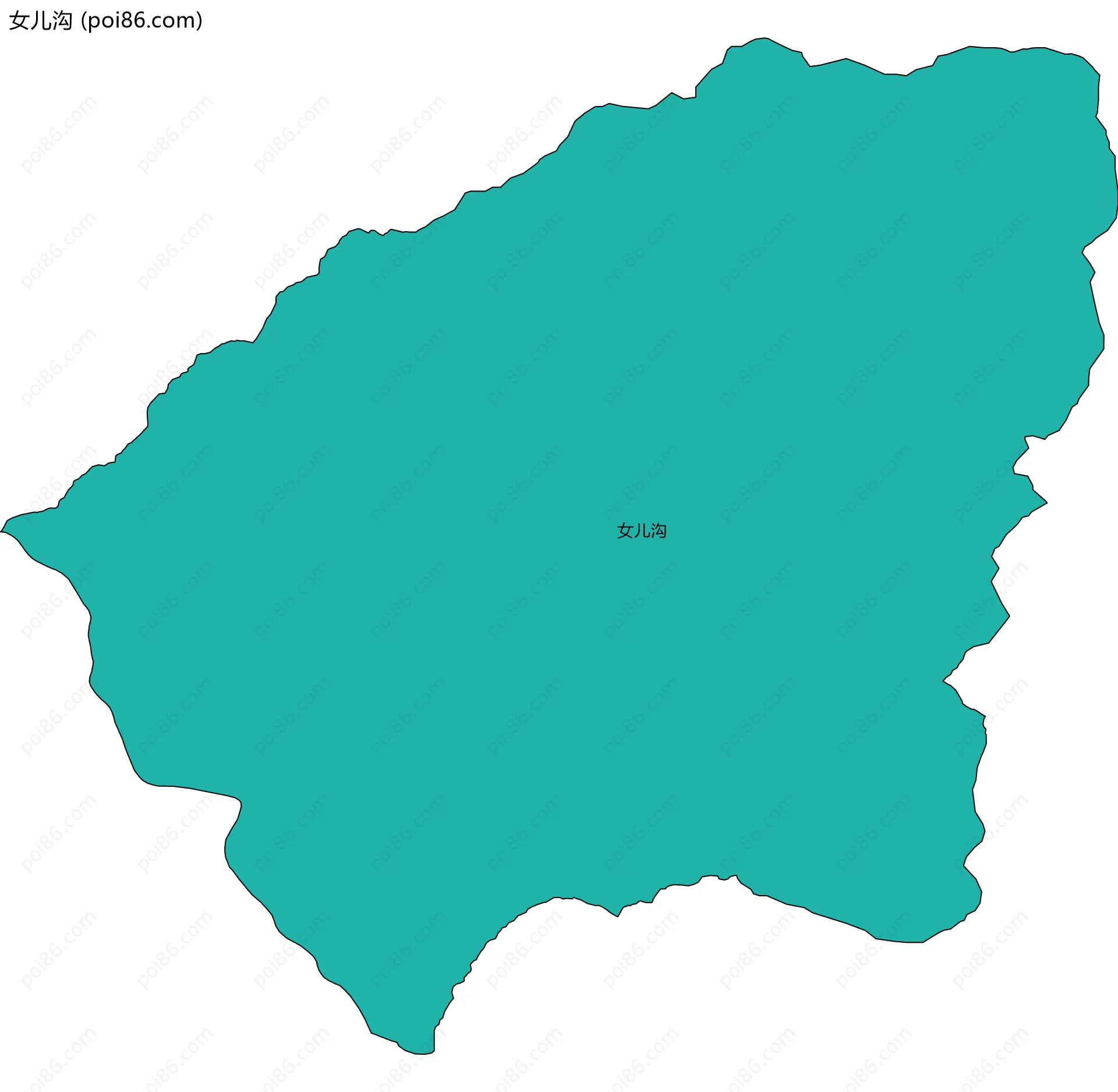 女儿沟边界地图