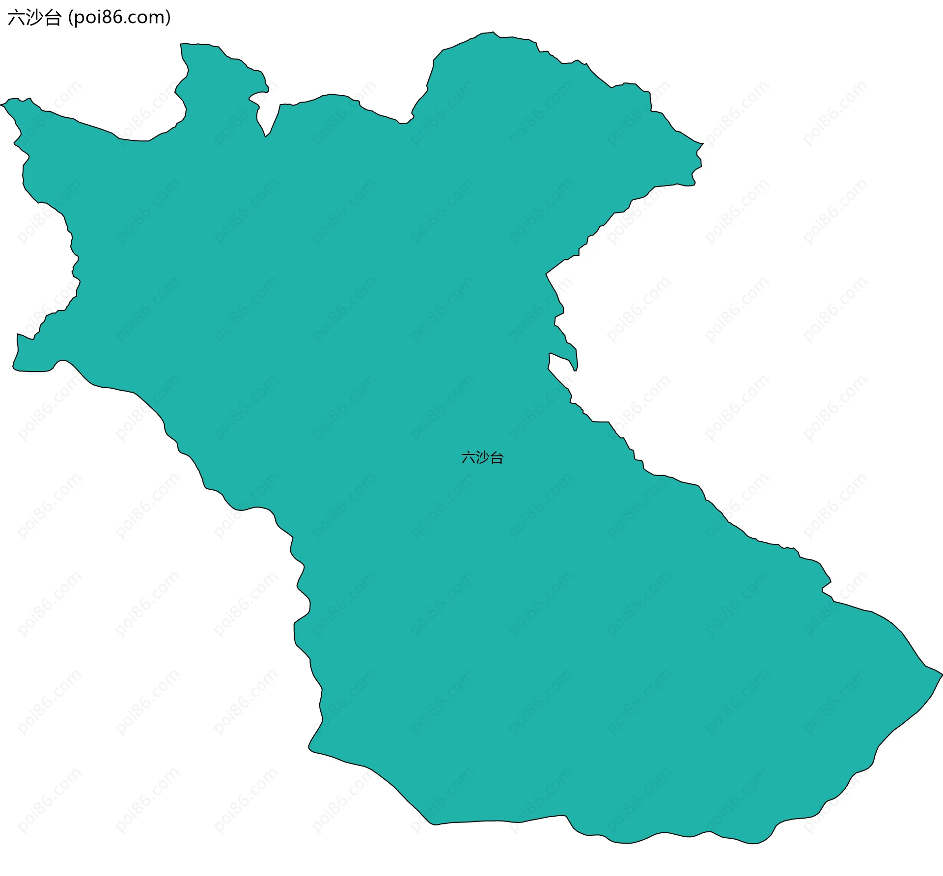 六沙台边界地图