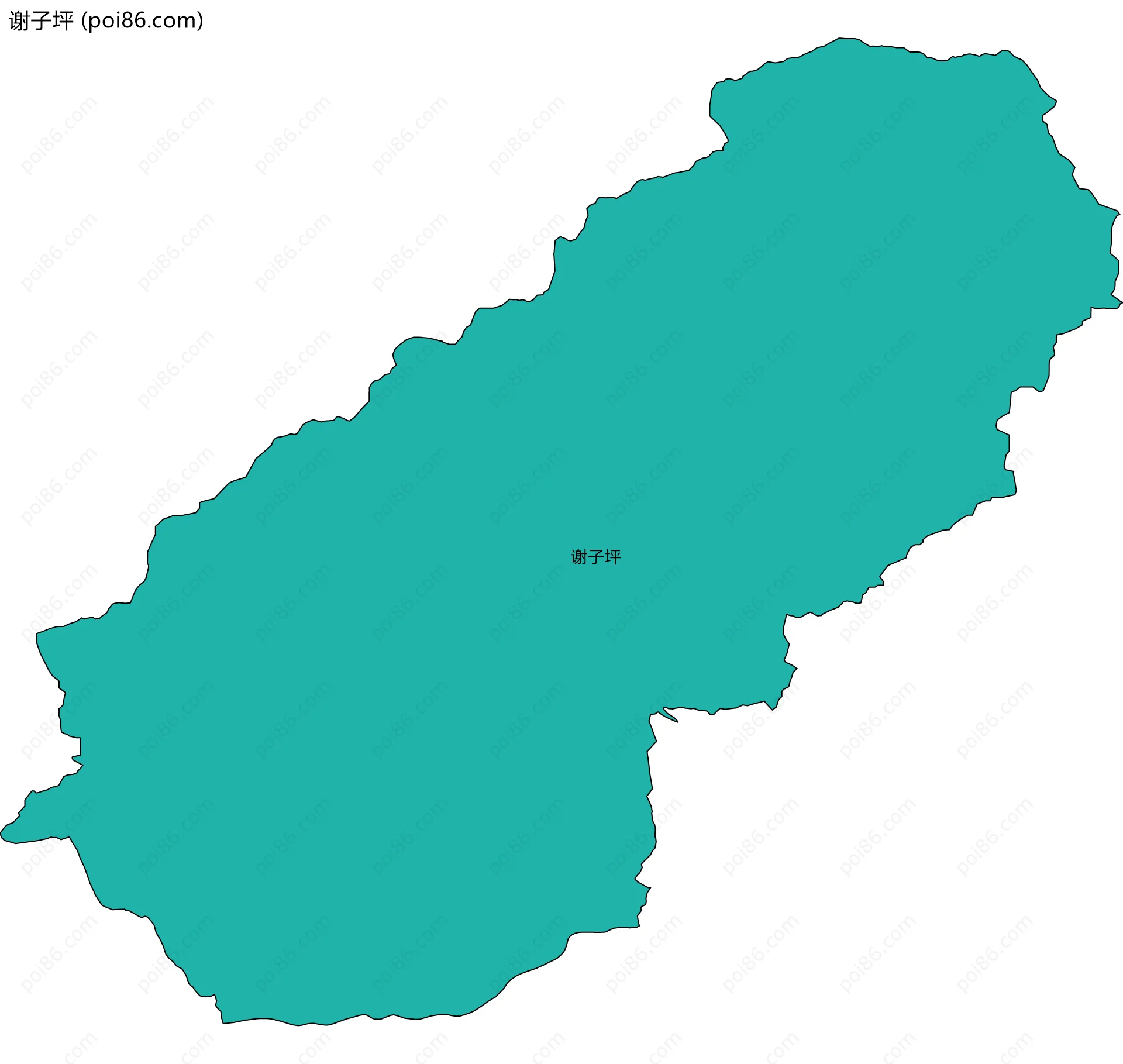 谢子坪边界地图