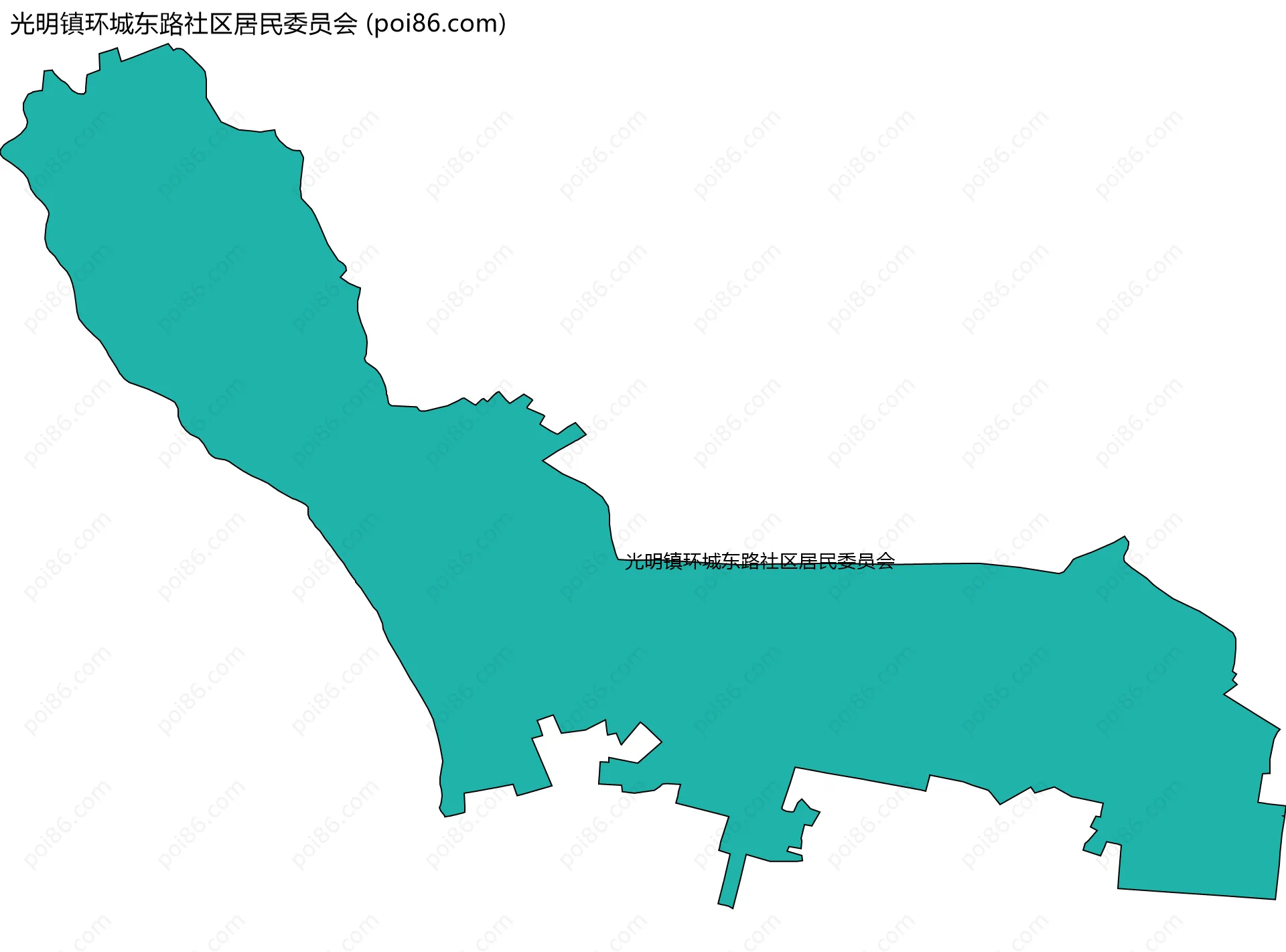 光明镇环城东路社区居民委员会边界地图