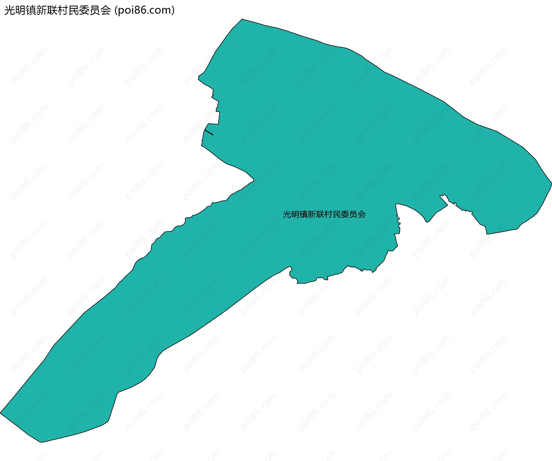 光明镇新联村民委员会边界地图