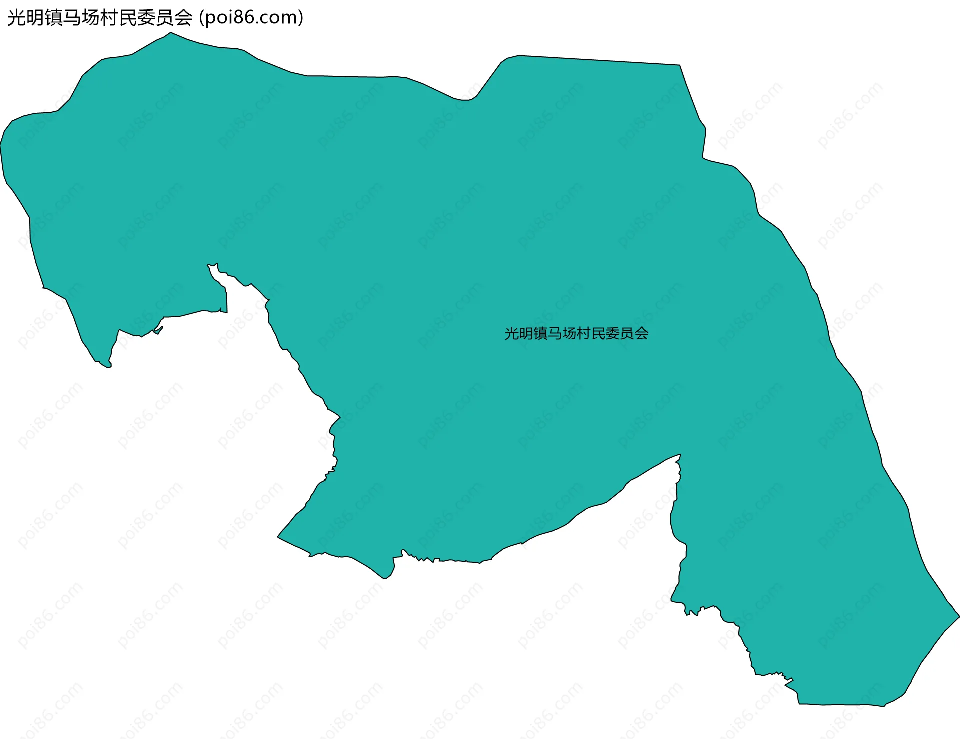 光明镇马场村民委员会边界地图