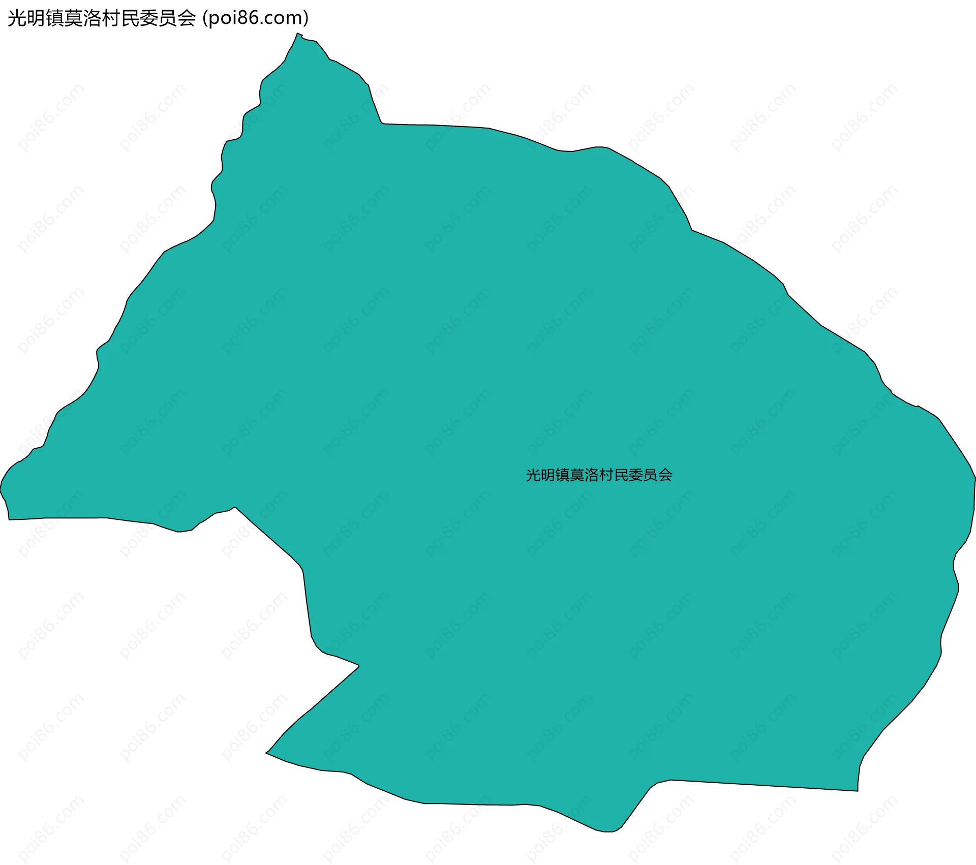 光明镇莫洛村民委员会边界地图