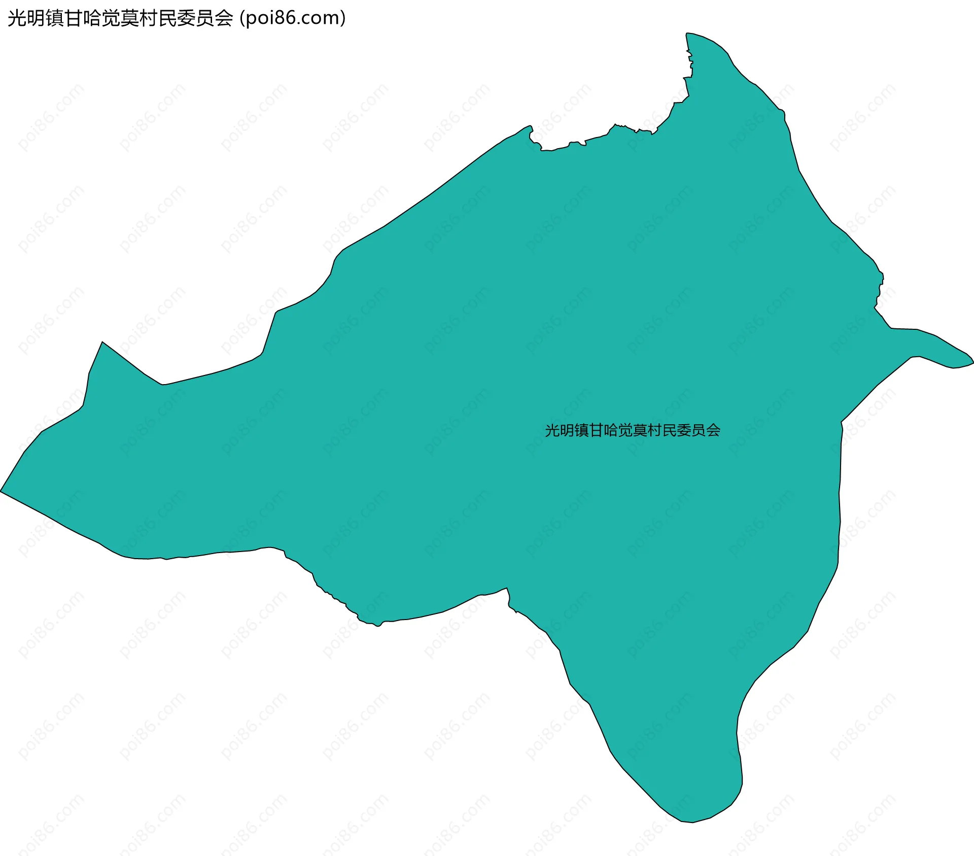 光明镇甘哈觉莫村民委员会边界地图