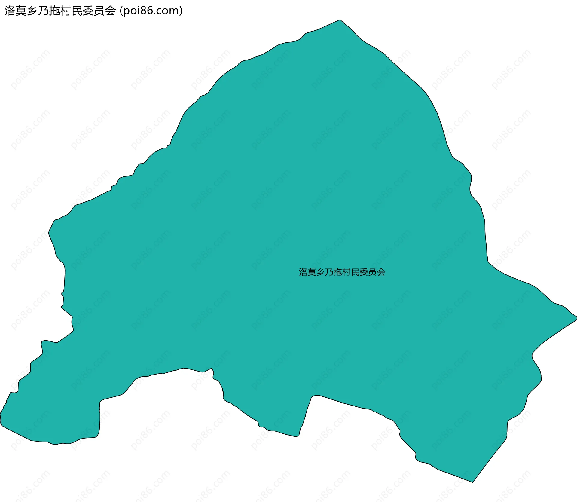 洛莫乡乃拖村民委员会边界地图