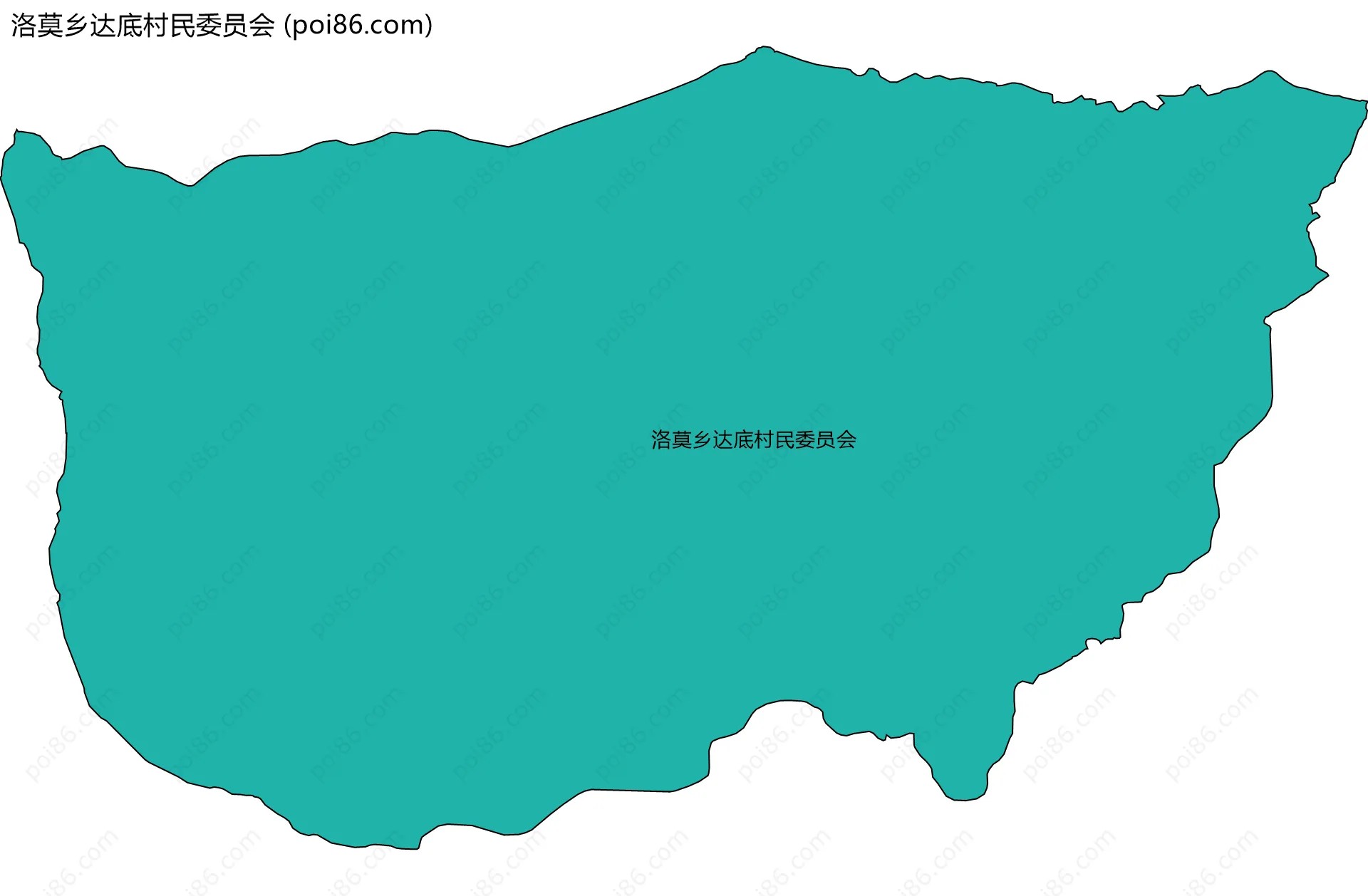 洛莫乡达底村民委员会边界地图