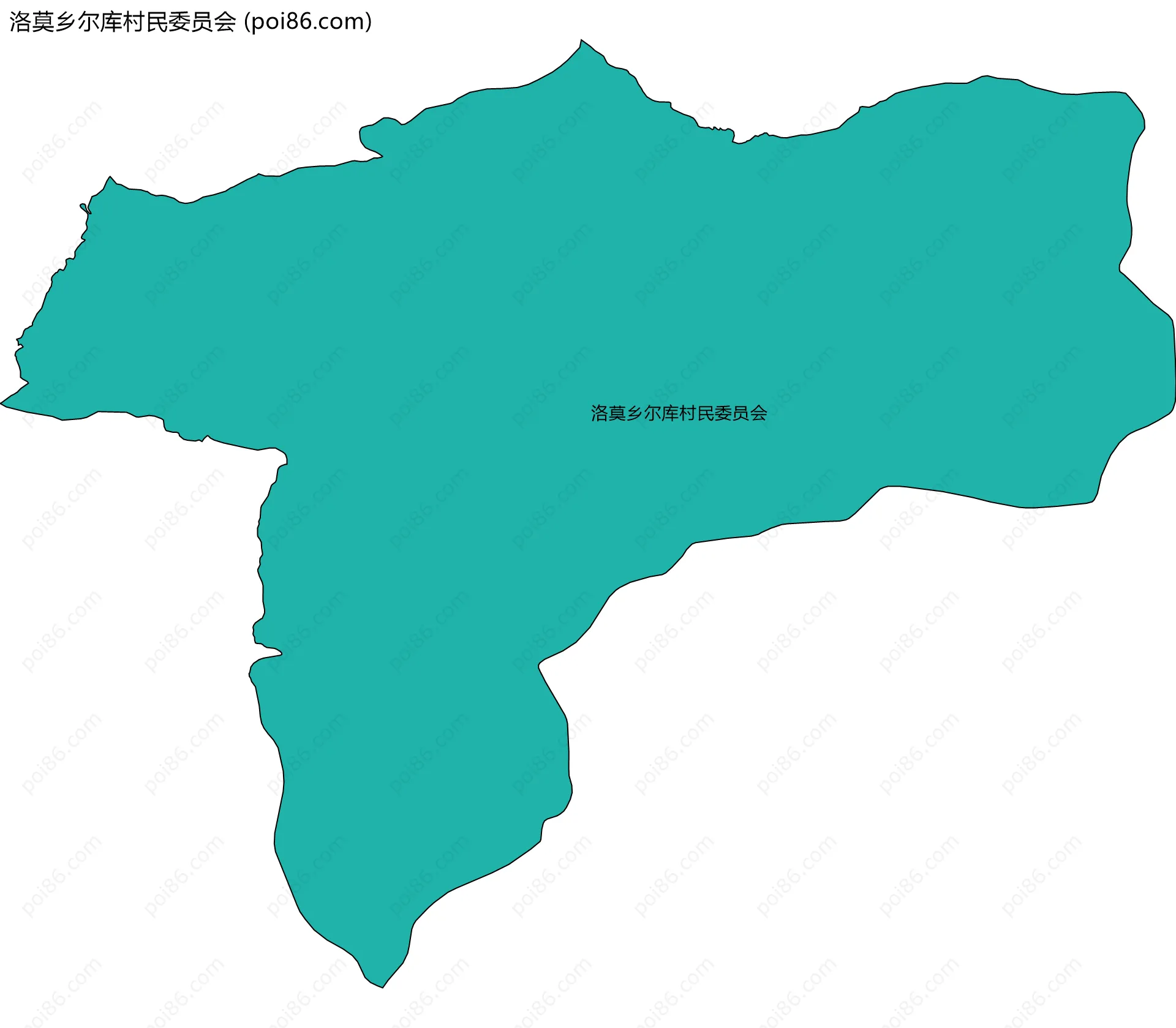洛莫乡尔库村民委员会边界地图