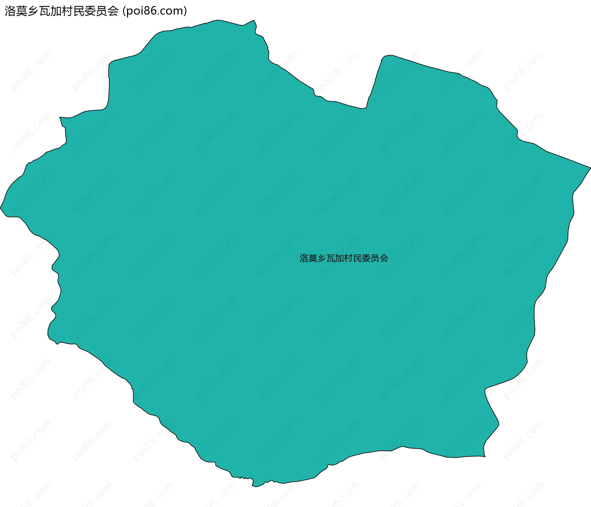 洛莫乡瓦加村民委员会边界地图