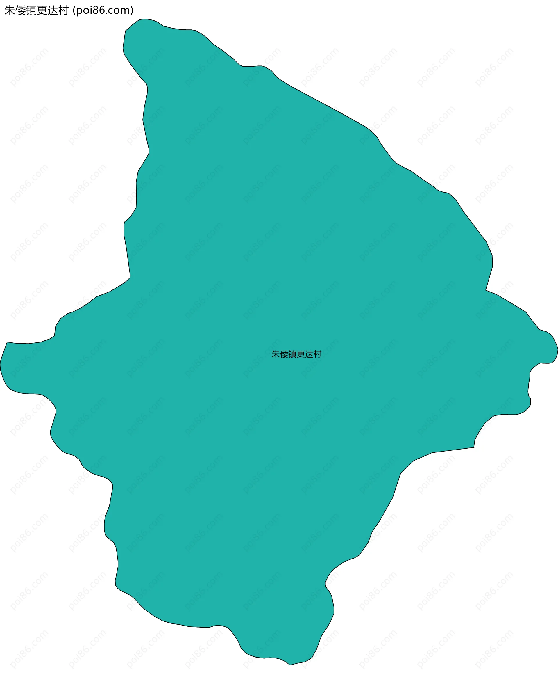 朱倭镇更达村边界地图
