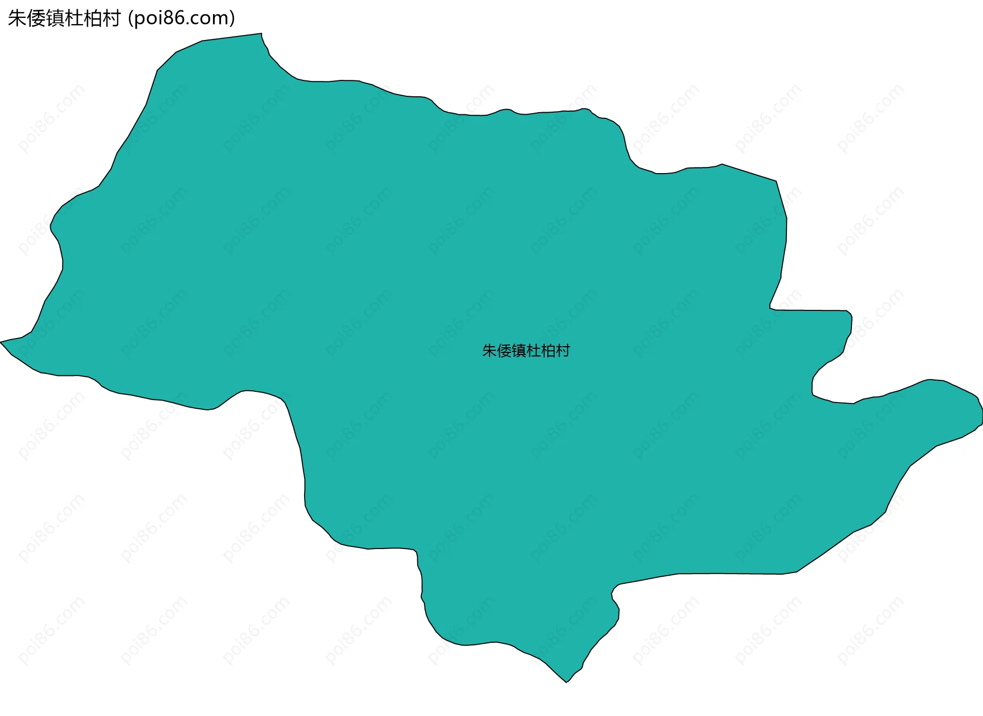 朱倭镇杜柏村边界地图