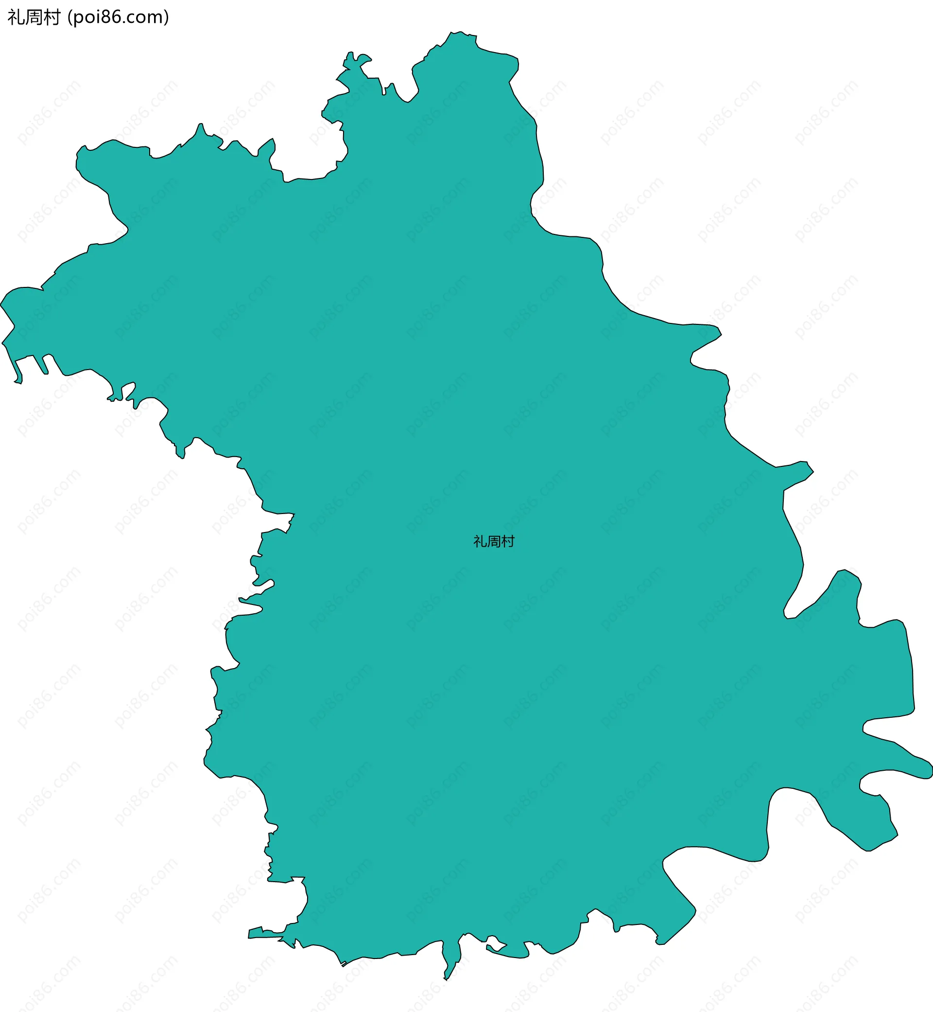 礼周村边界地图