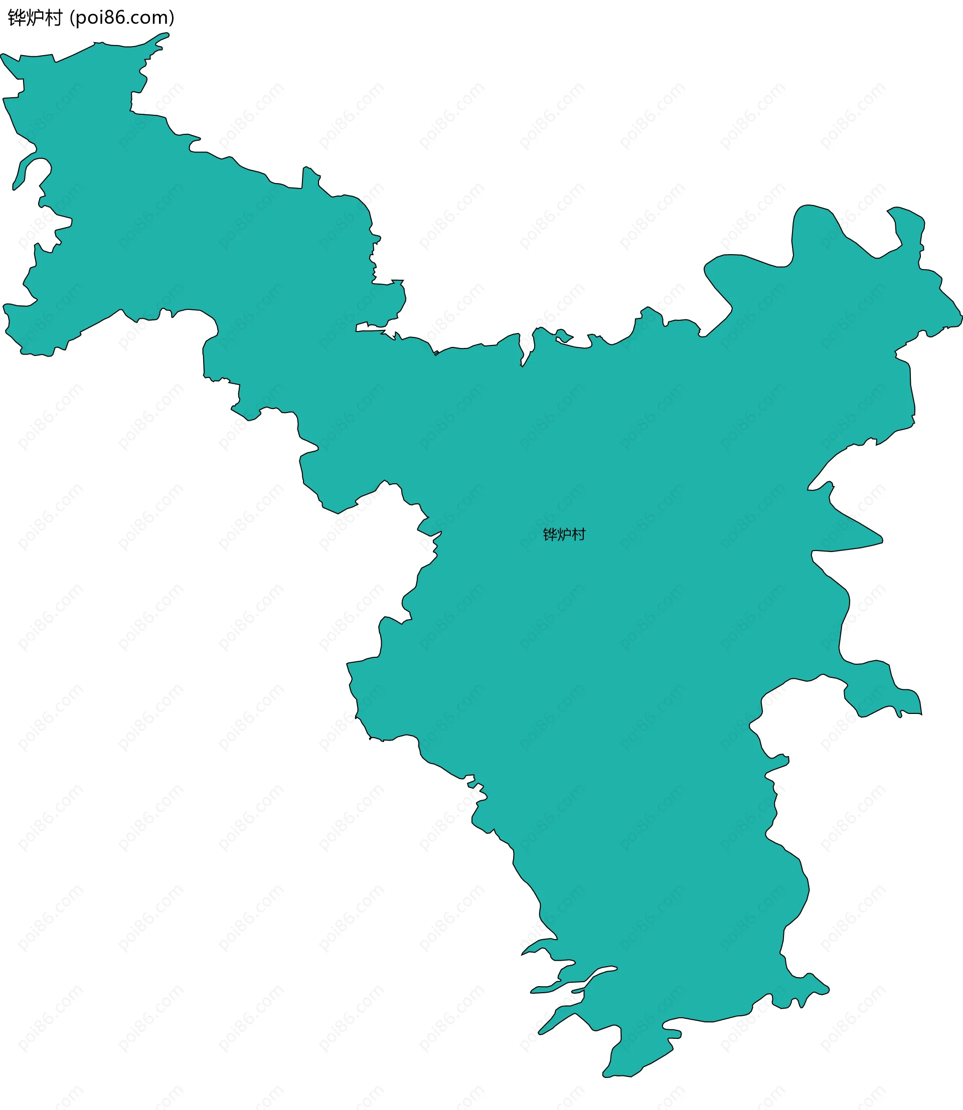 铧炉村边界地图