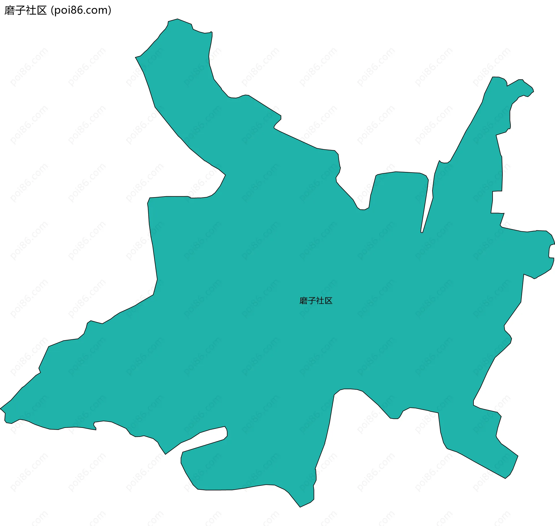 磨子社区边界地图