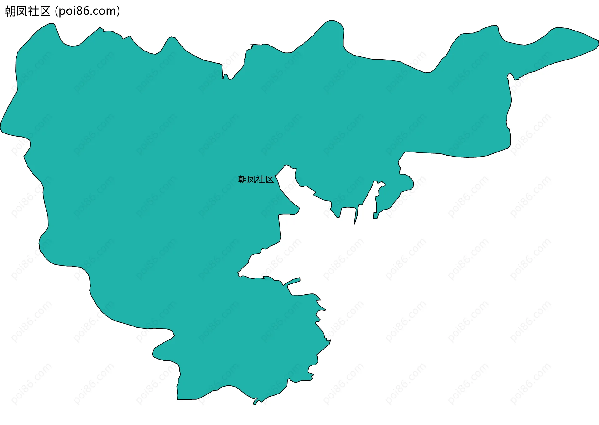 朝凤社区边界地图