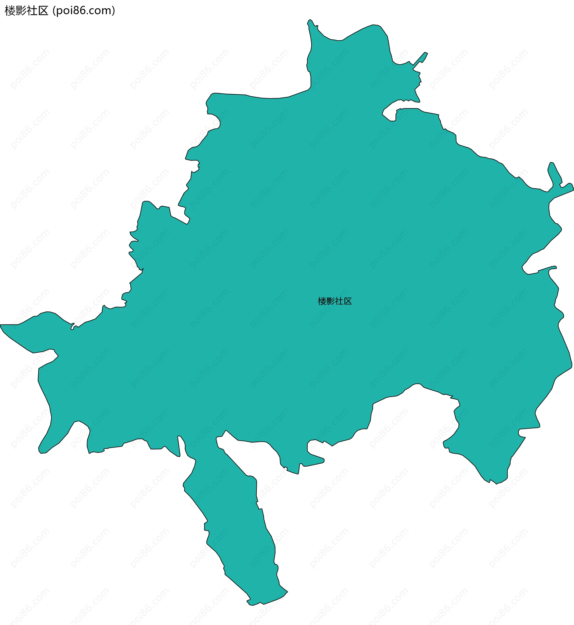 楼影社区边界地图