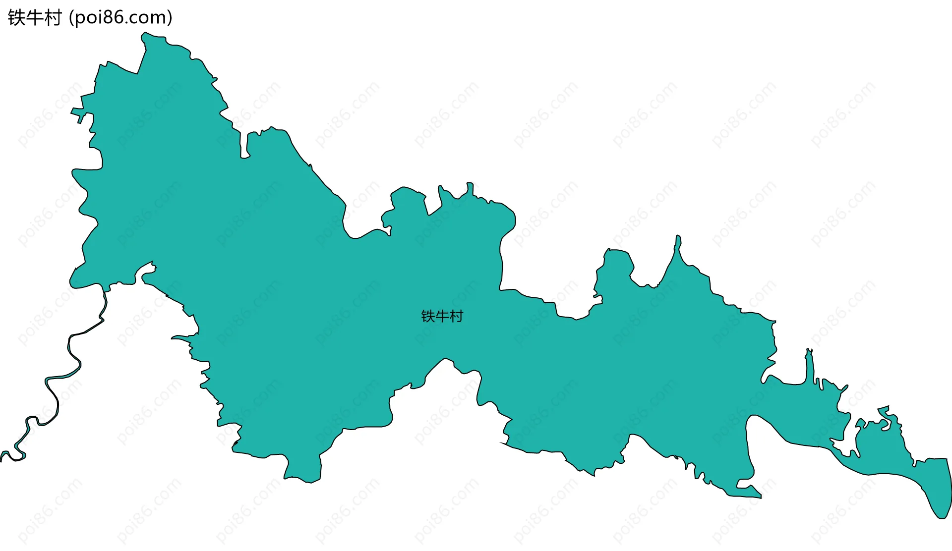 铁牛村边界地图