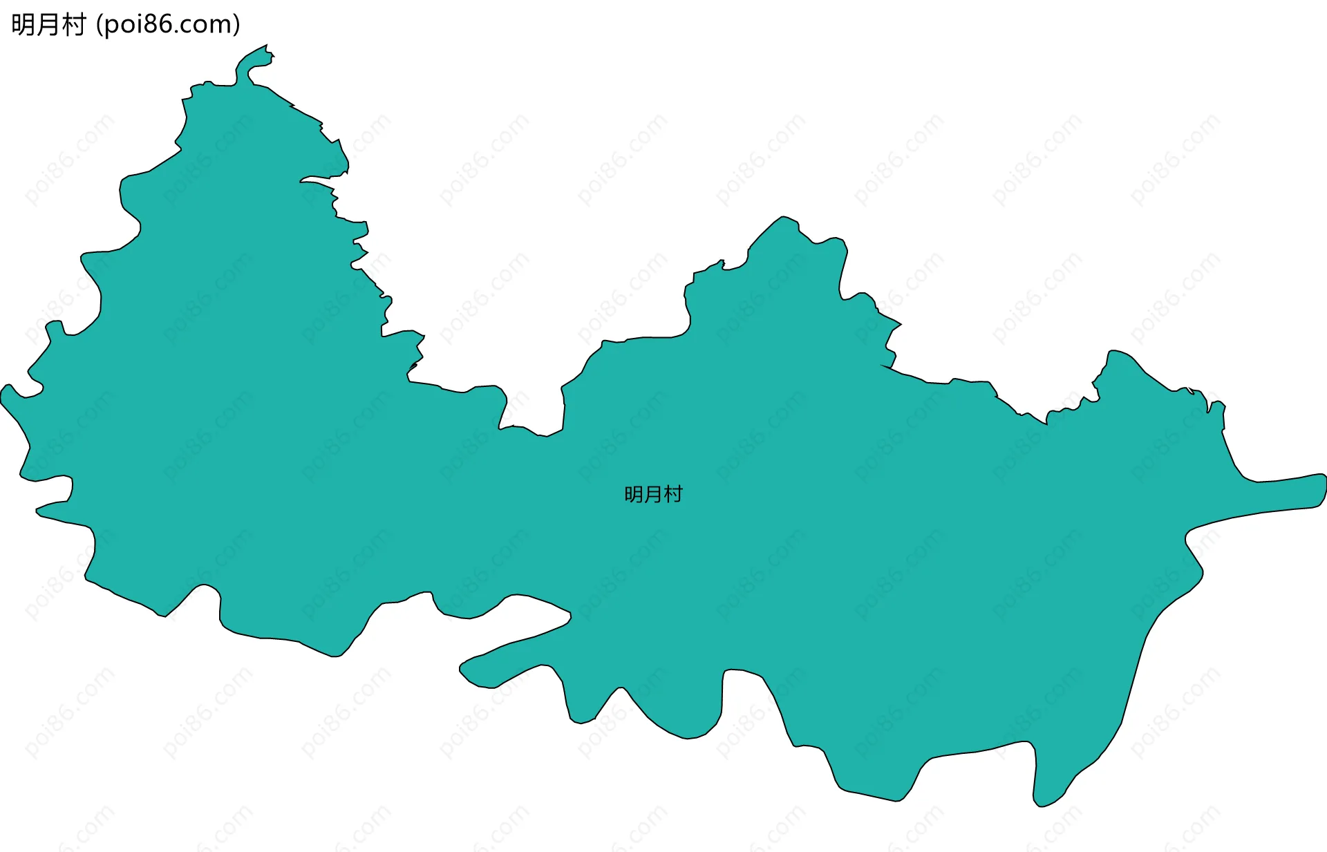 明月村边界地图