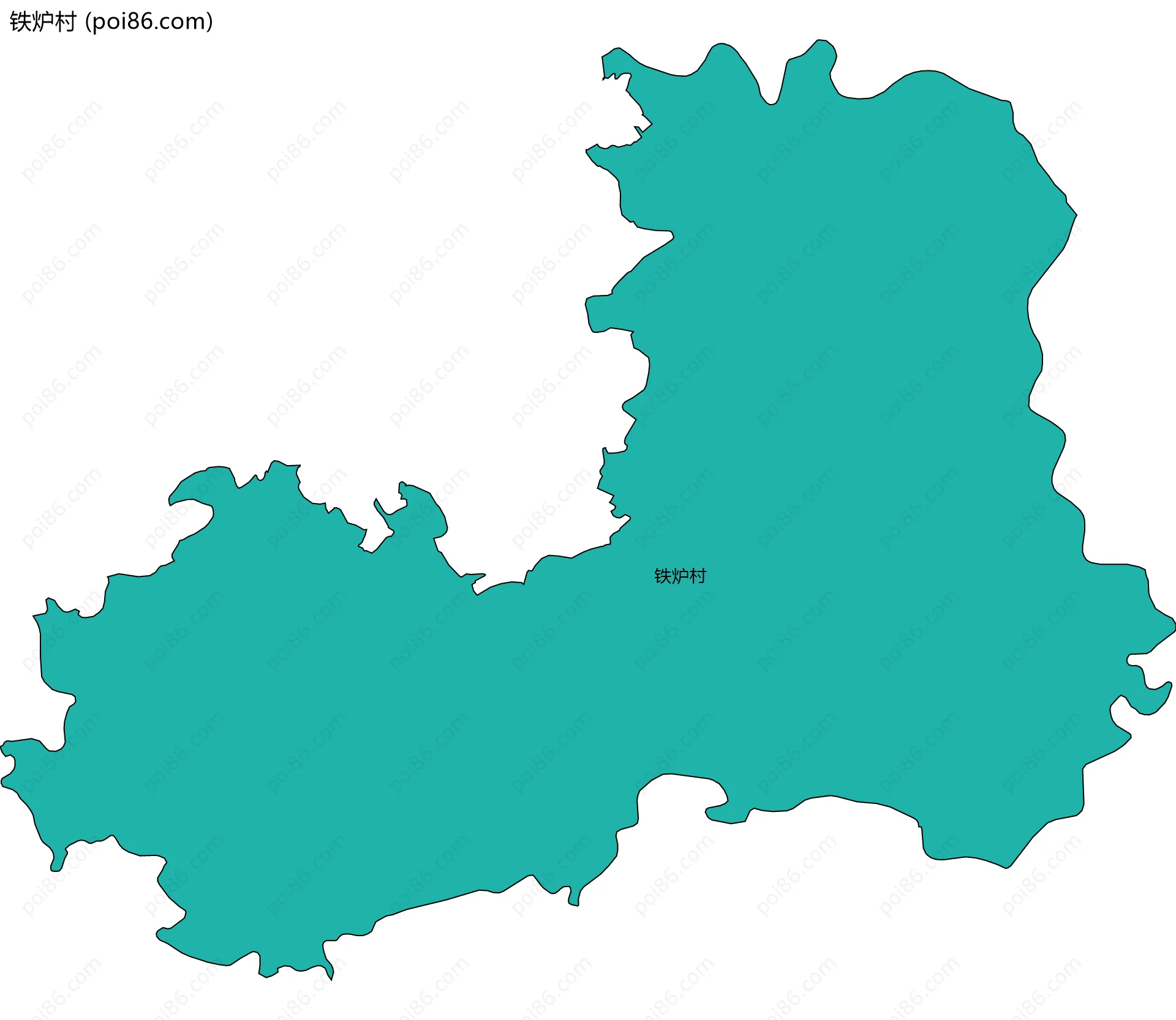 铁炉村边界地图