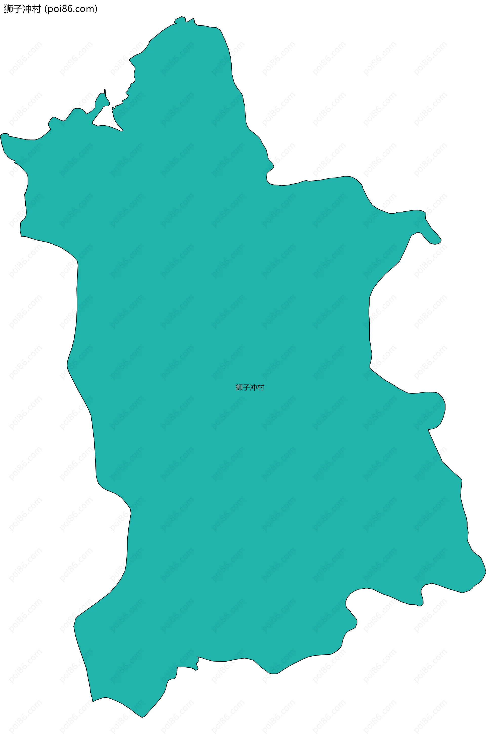 狮子冲村边界地图