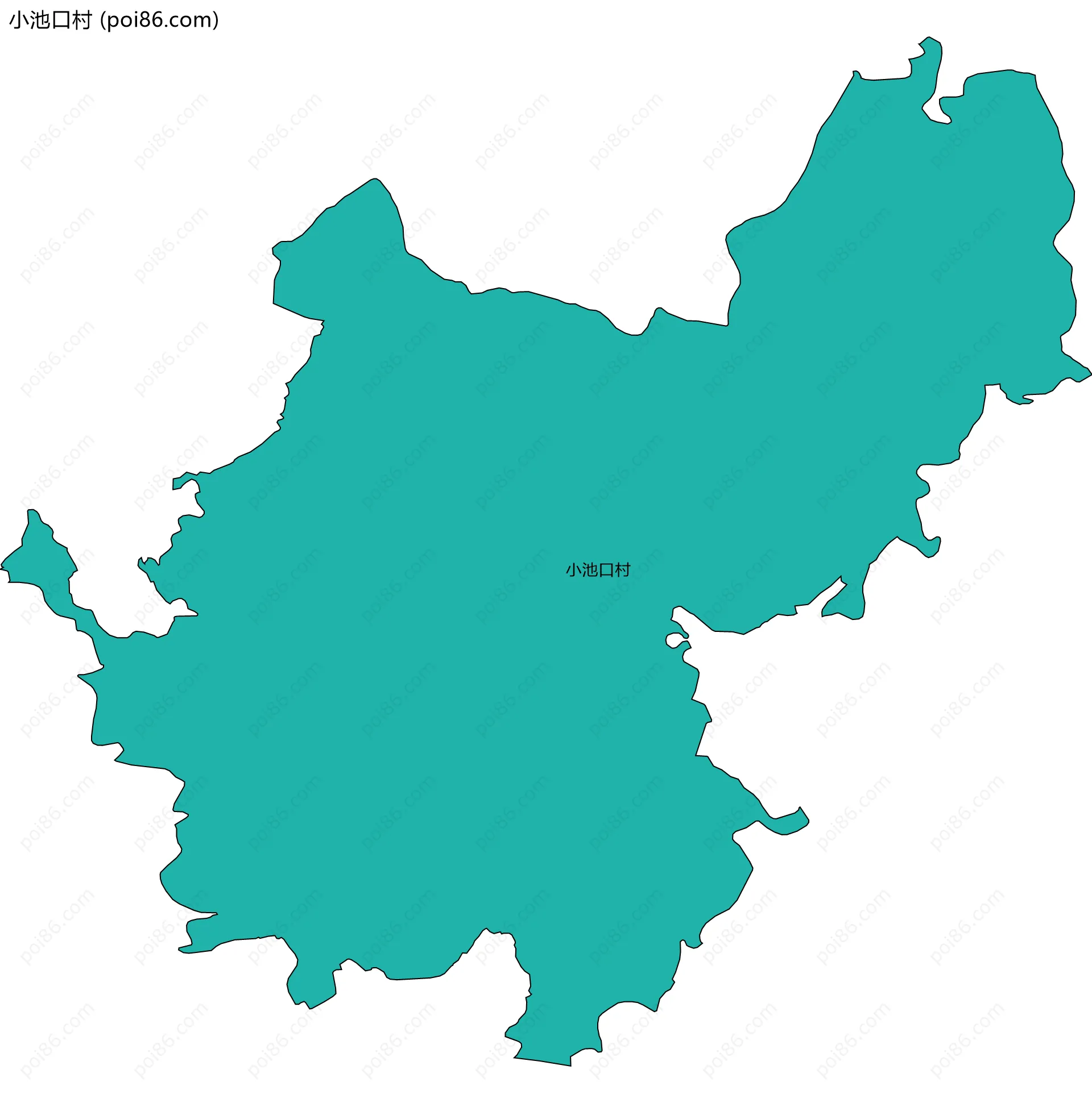 小池口村边界地图