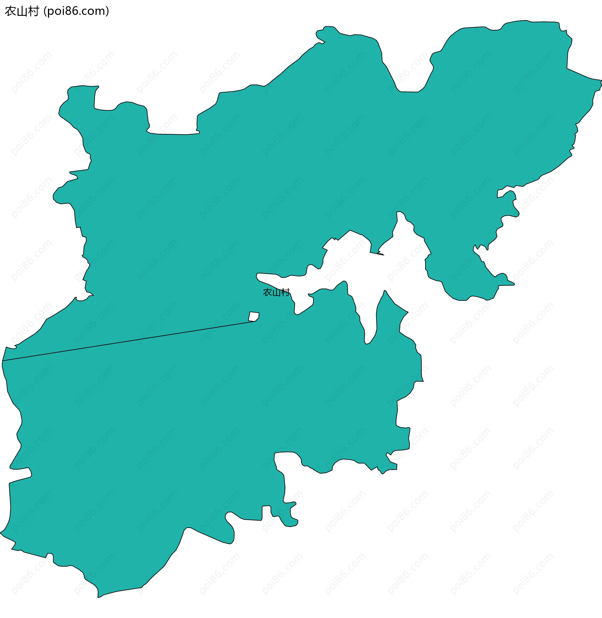 农山村边界地图