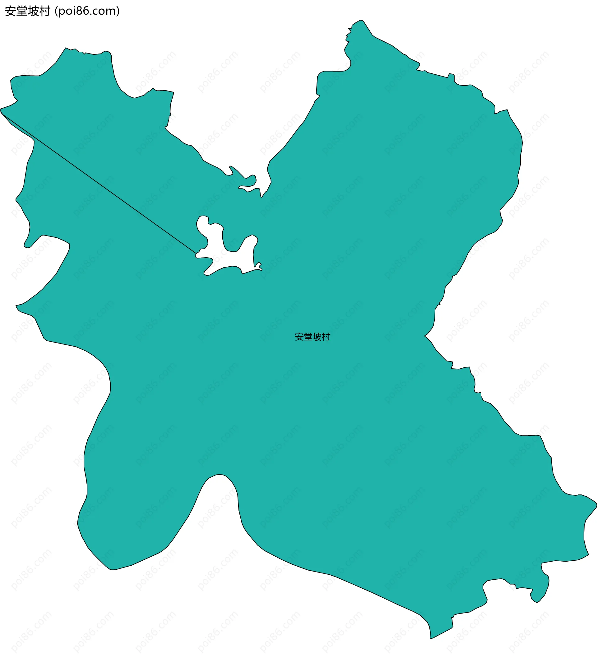 安堂坡村边界地图