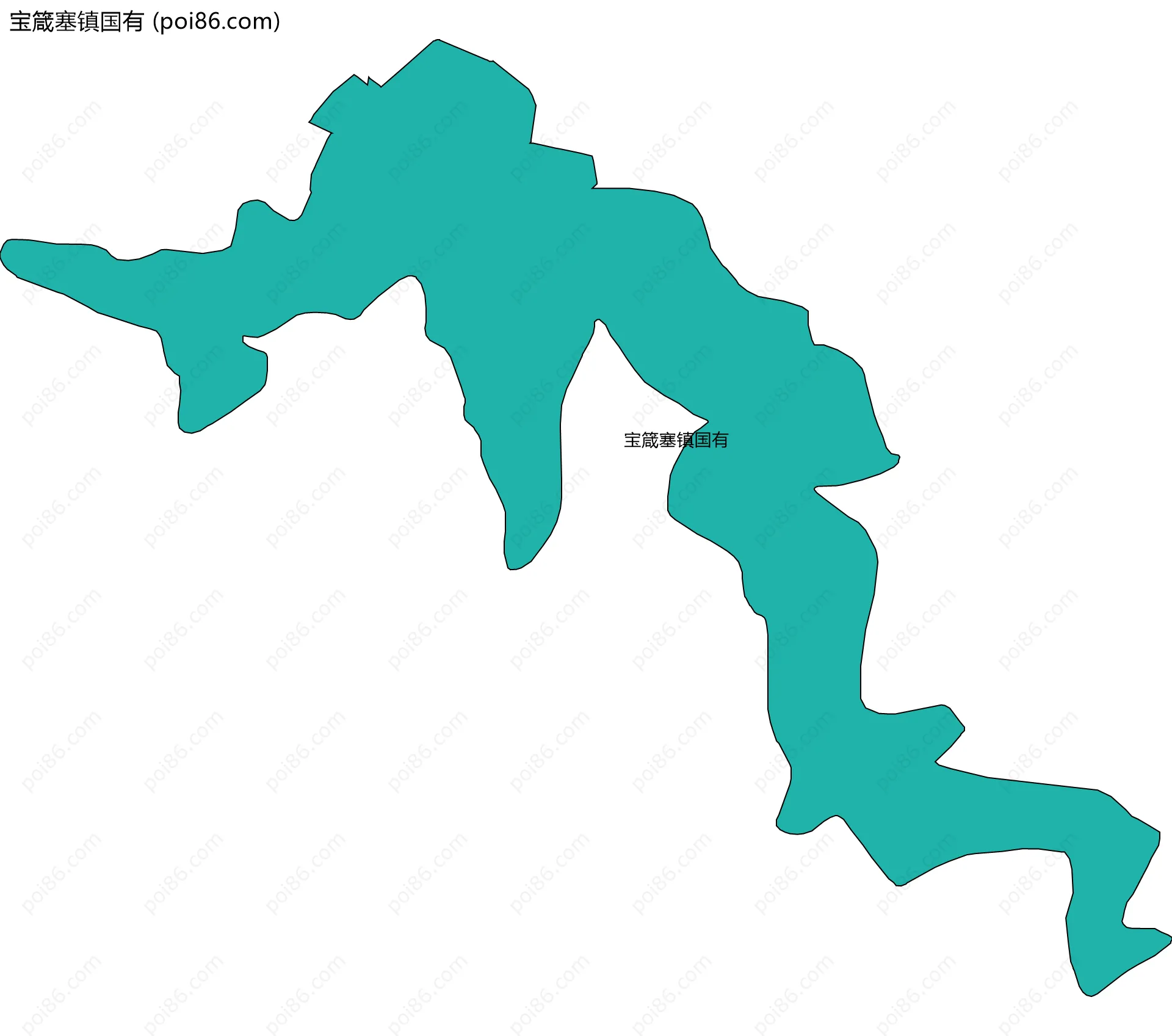 宝箴塞镇国有边界地图