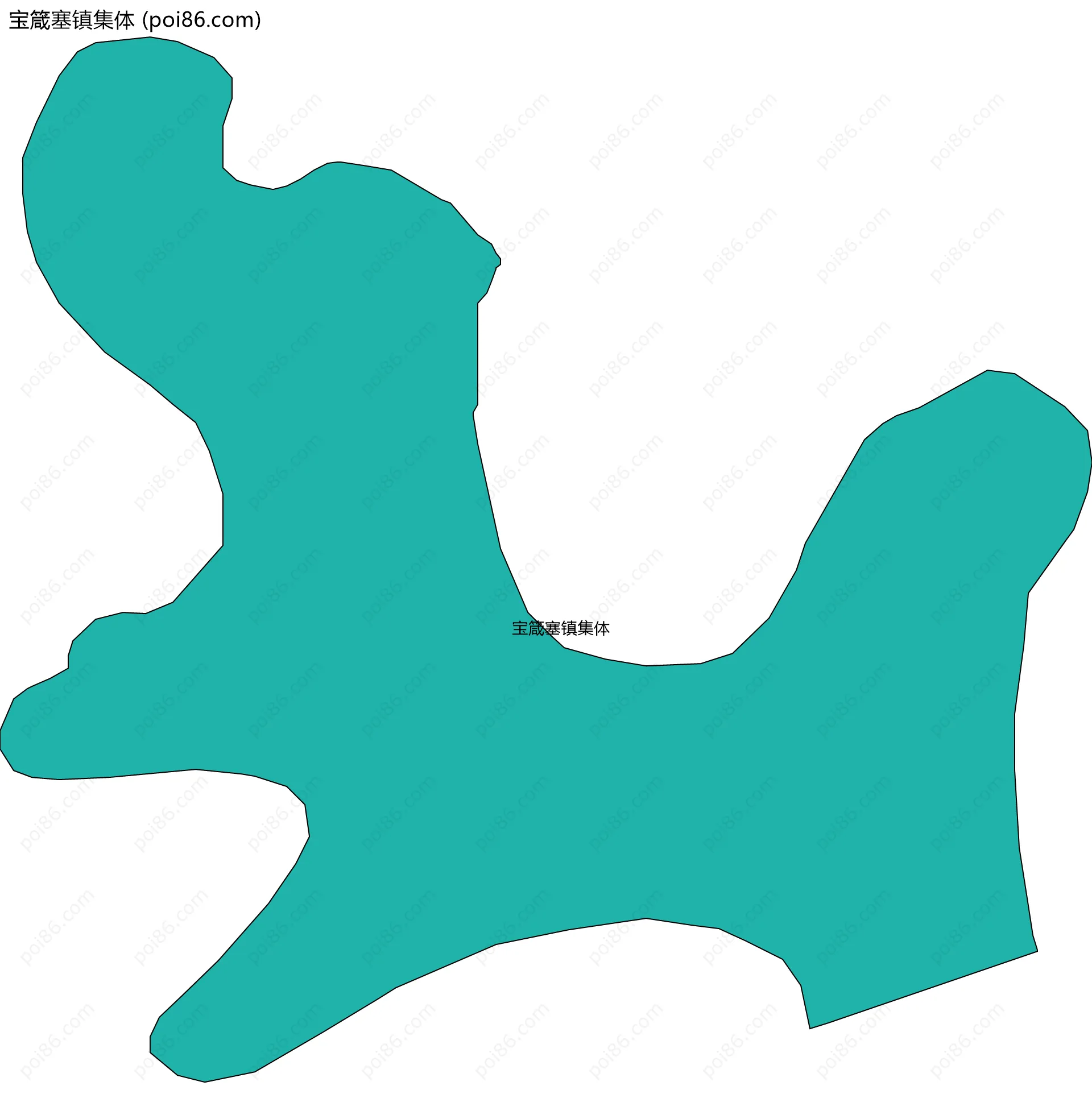 宝箴塞镇集体边界地图