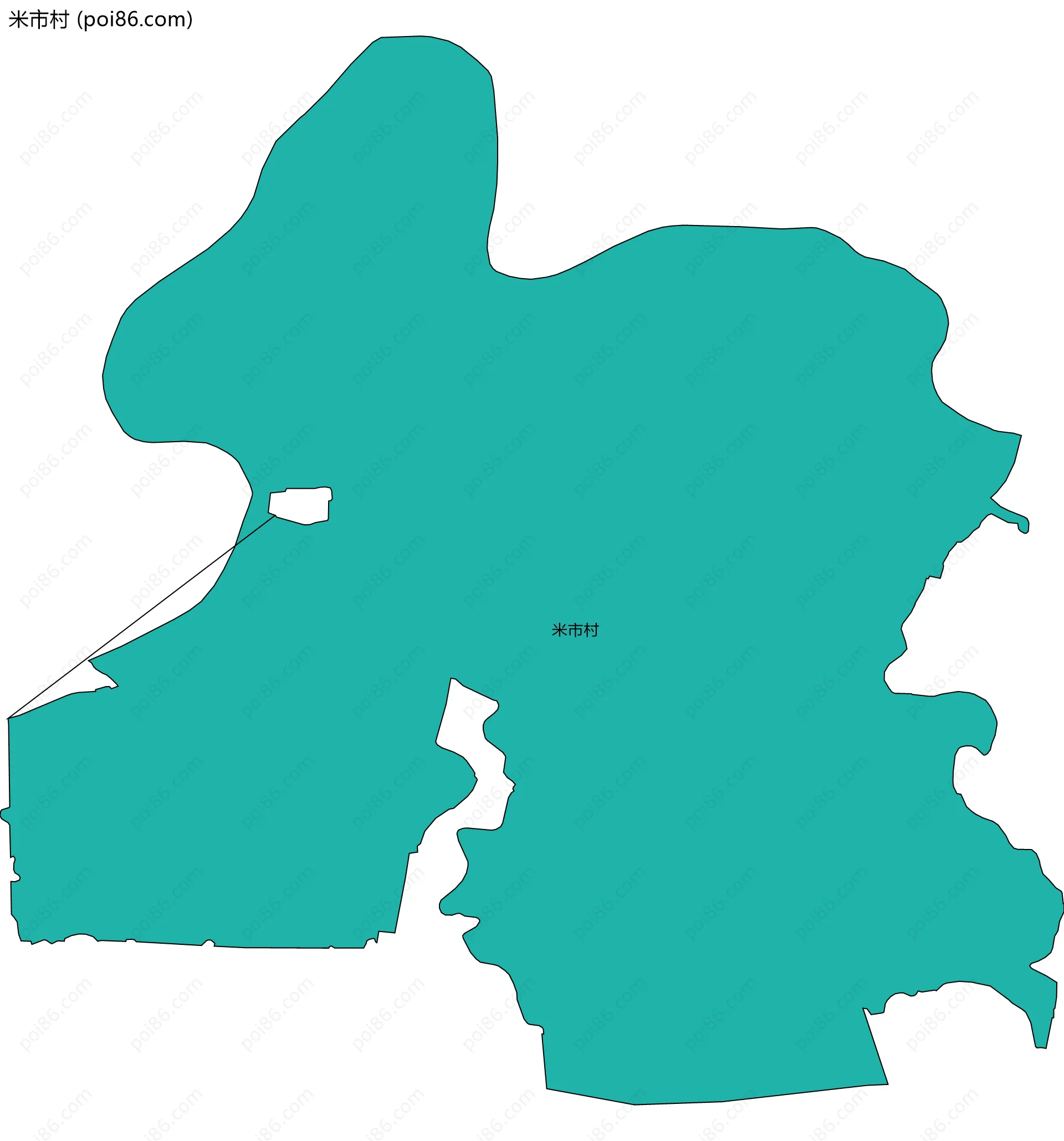 米市村边界地图