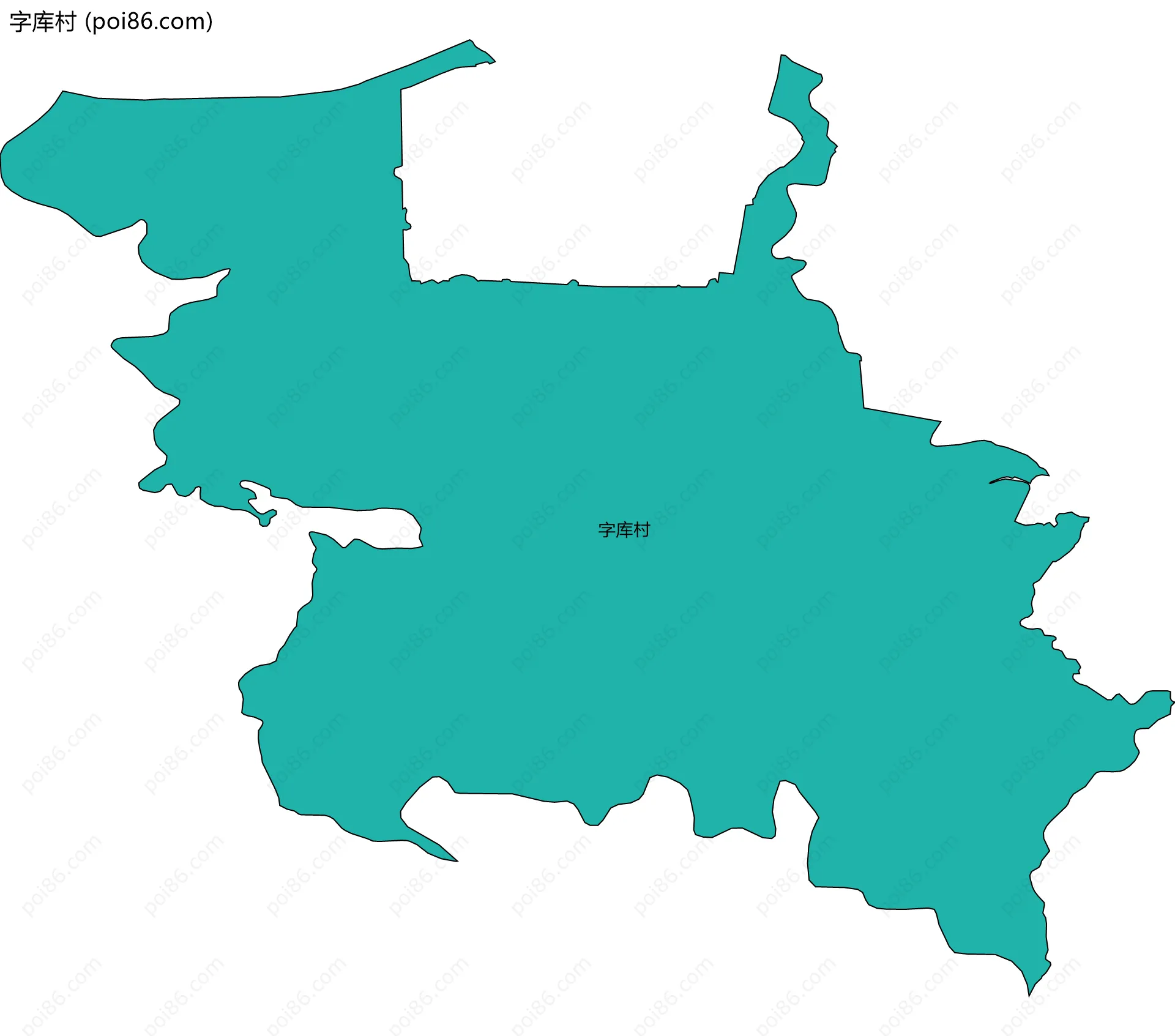 字库村边界地图