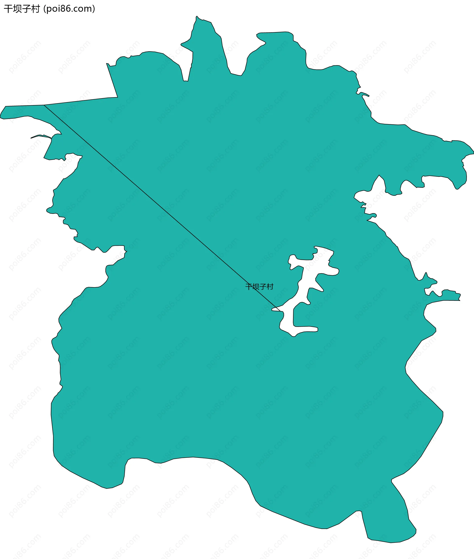 干坝子村边界地图