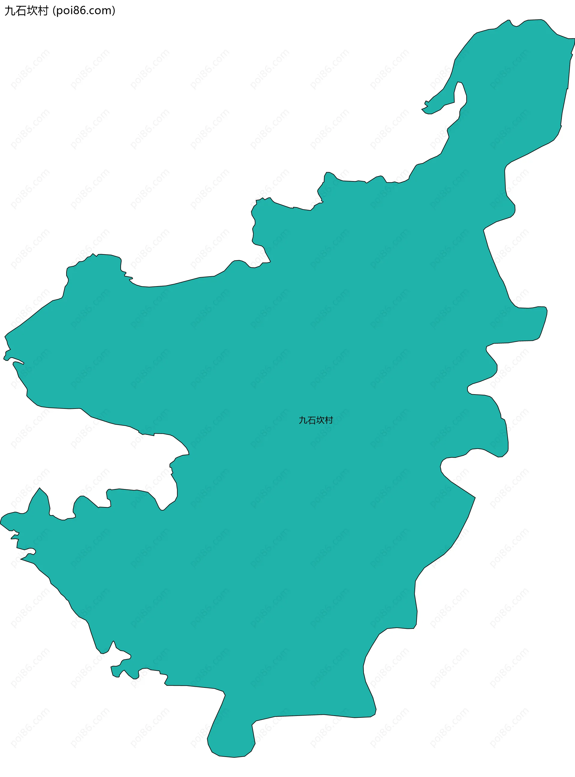 九石坎村边界地图