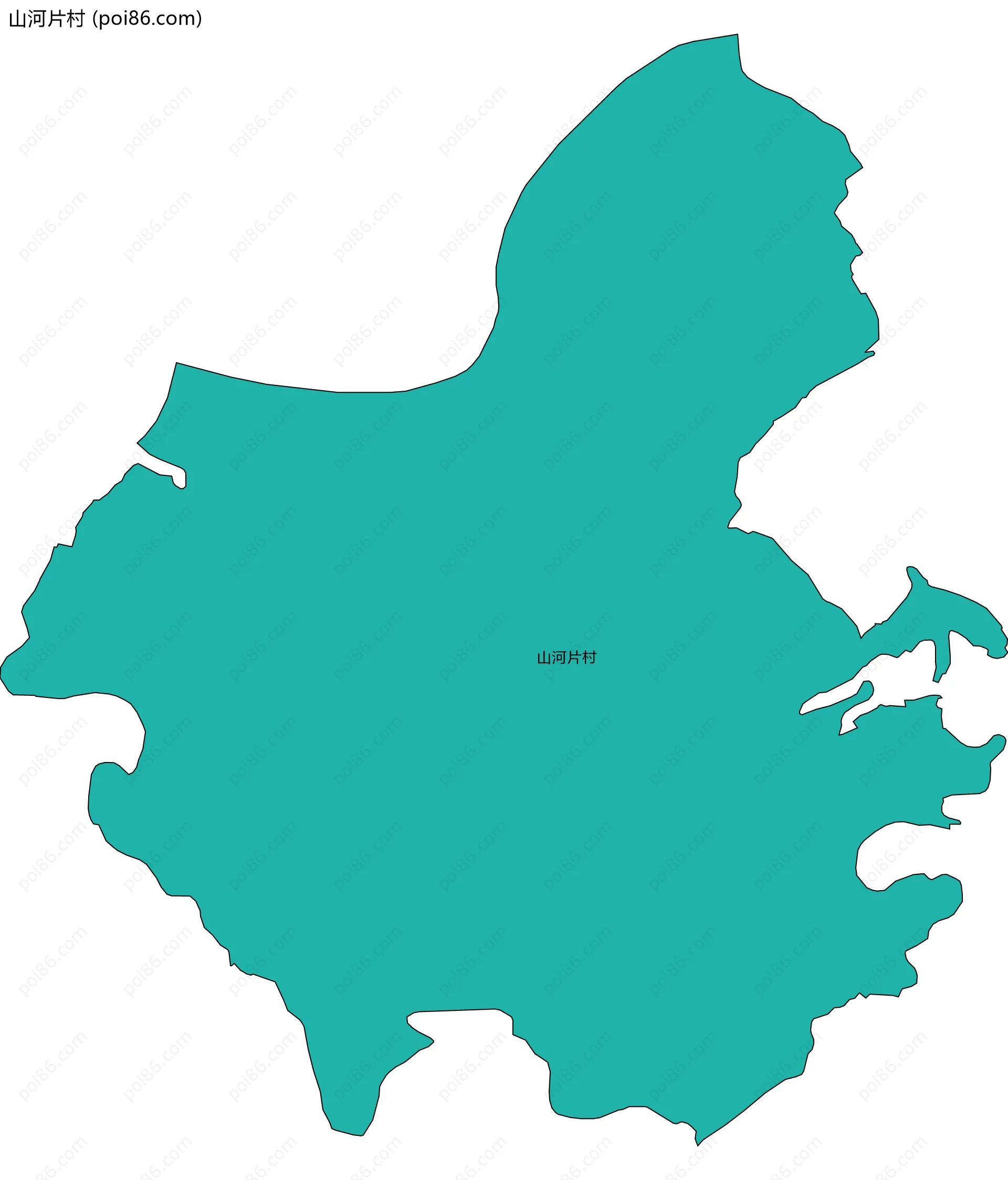 山河片村边界地图