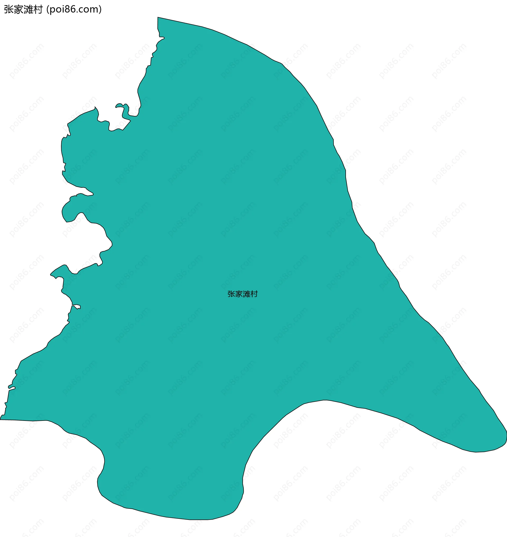 张家滩村边界地图