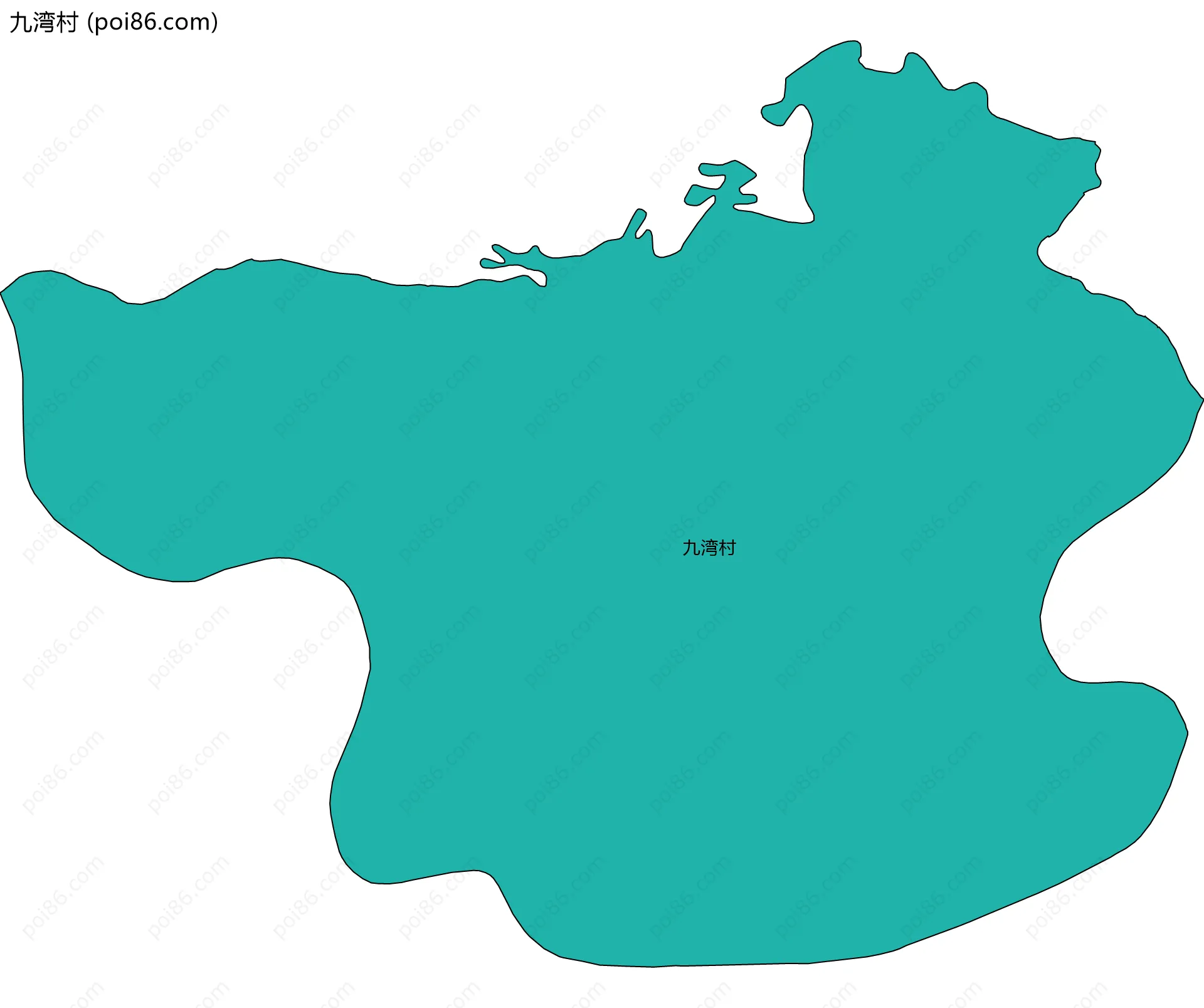 九湾村边界地图
