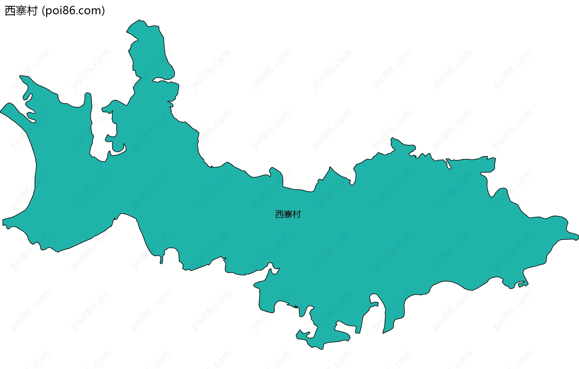 西寨村边界地图