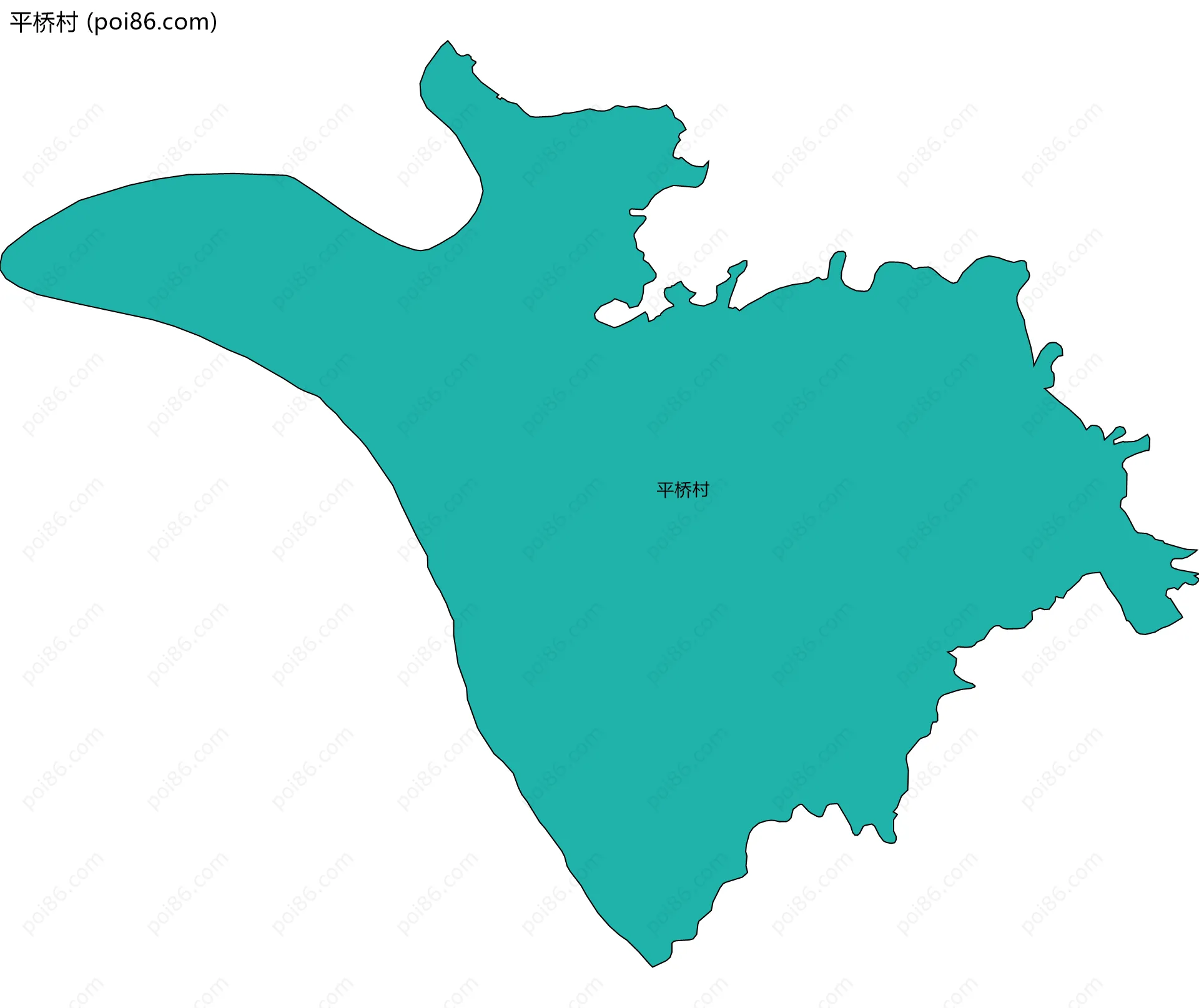 平桥村边界地图