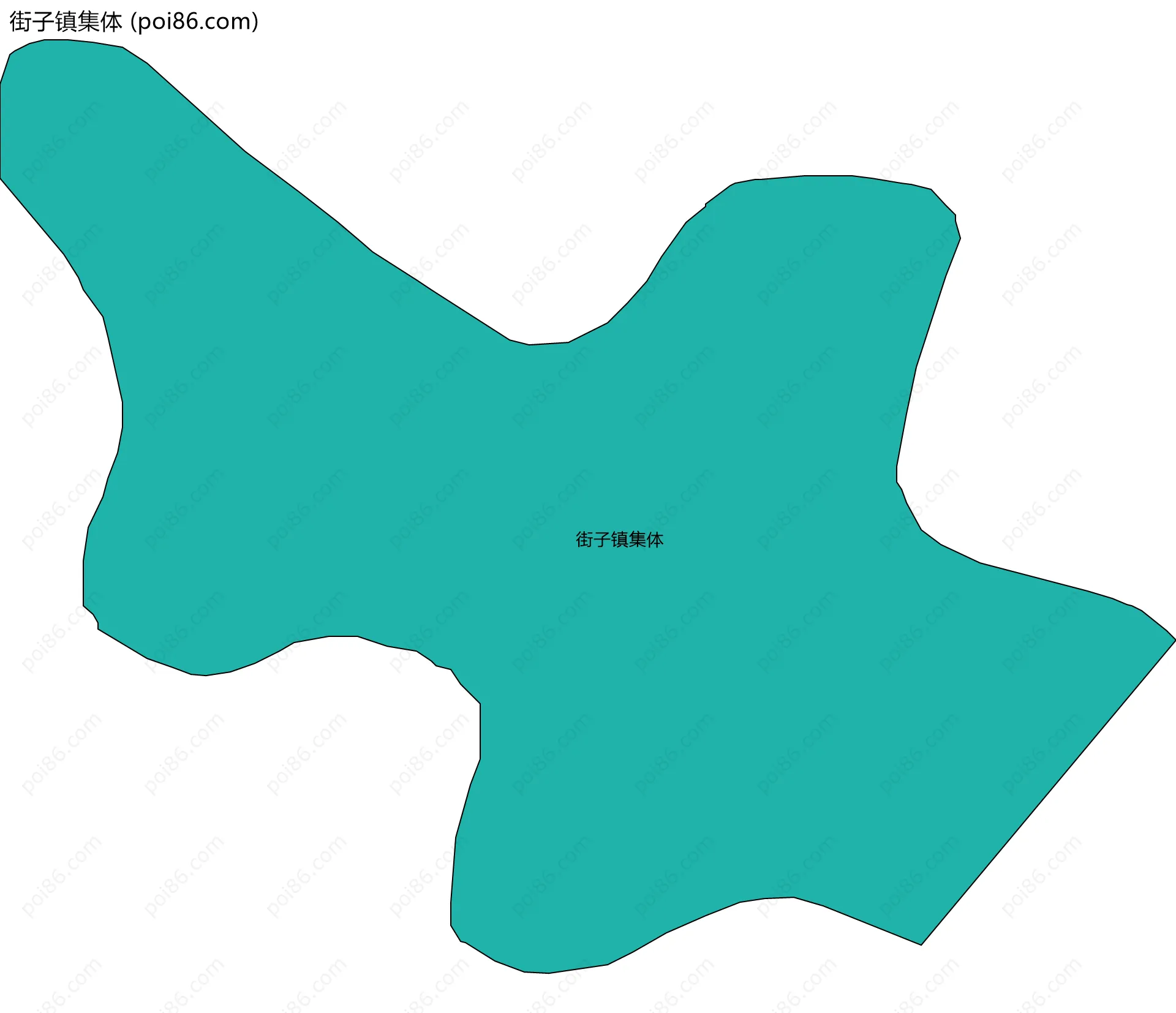 街子镇集体边界地图