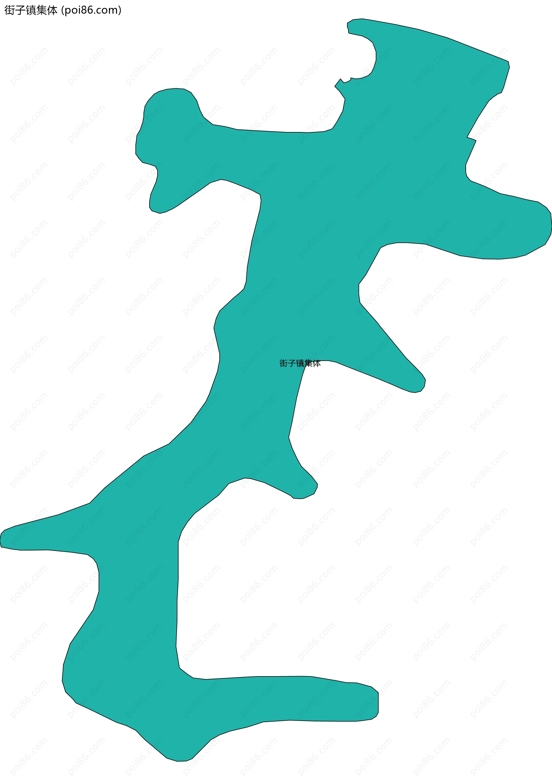 街子镇集体边界地图