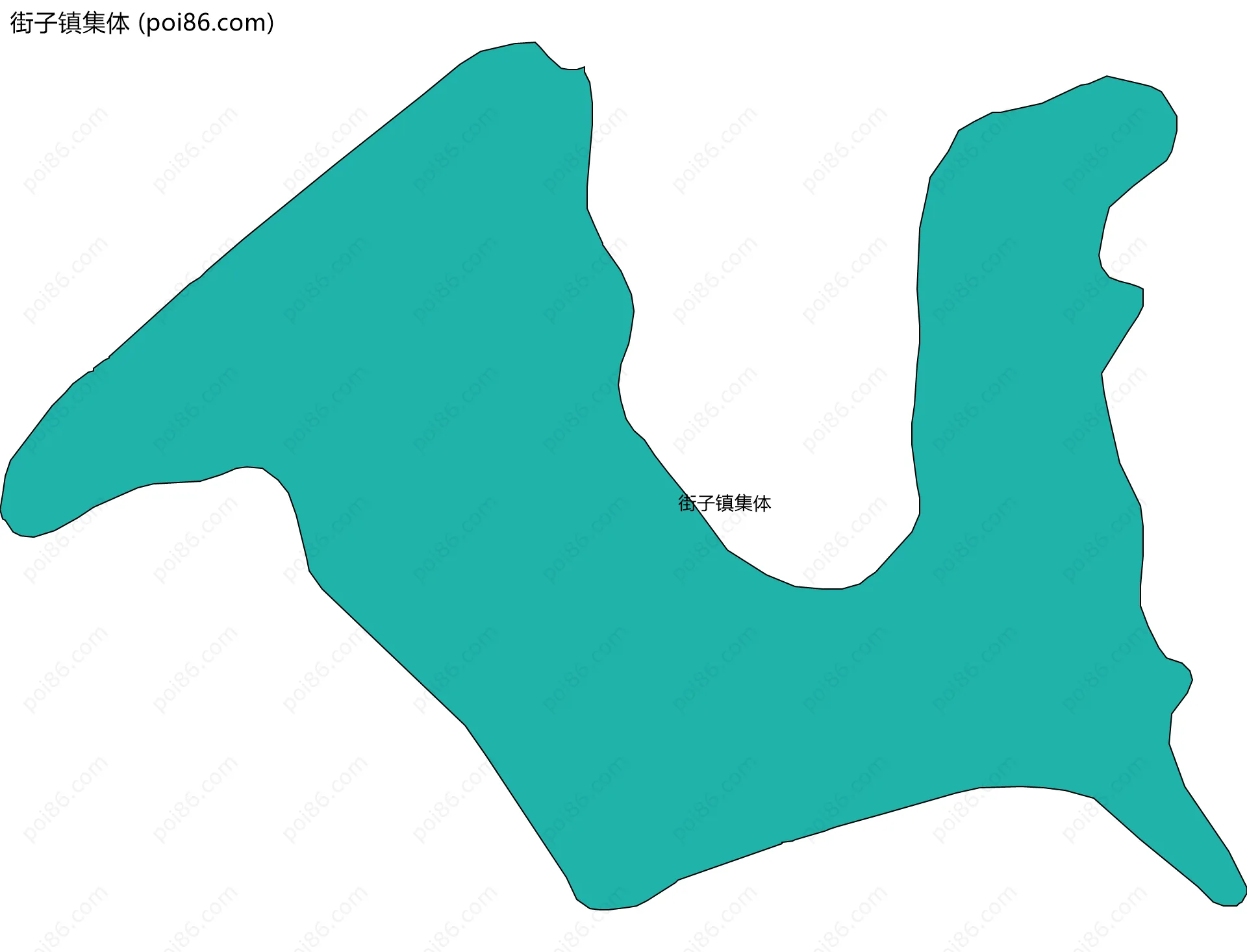 街子镇集体边界地图