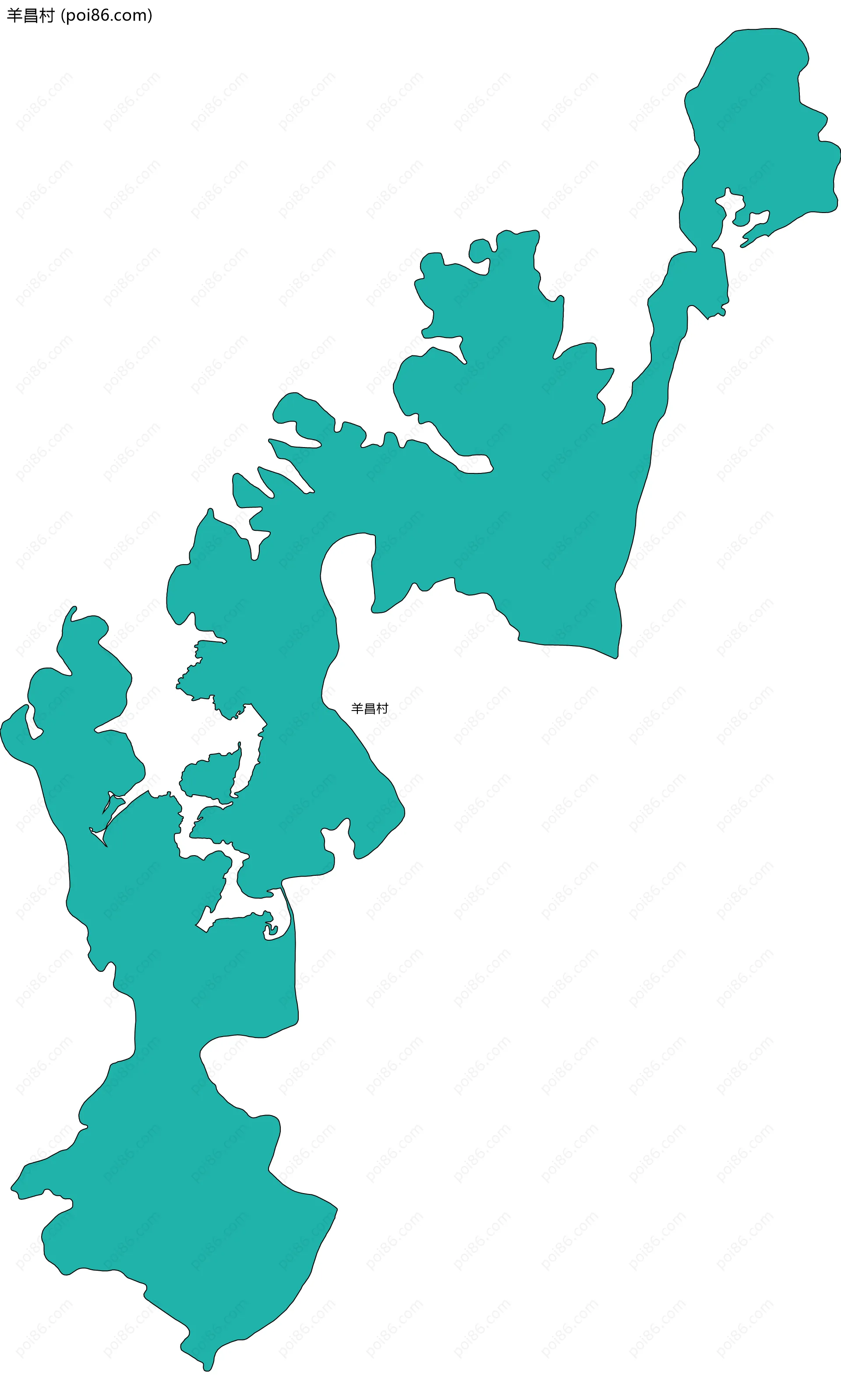 羊昌村边界地图